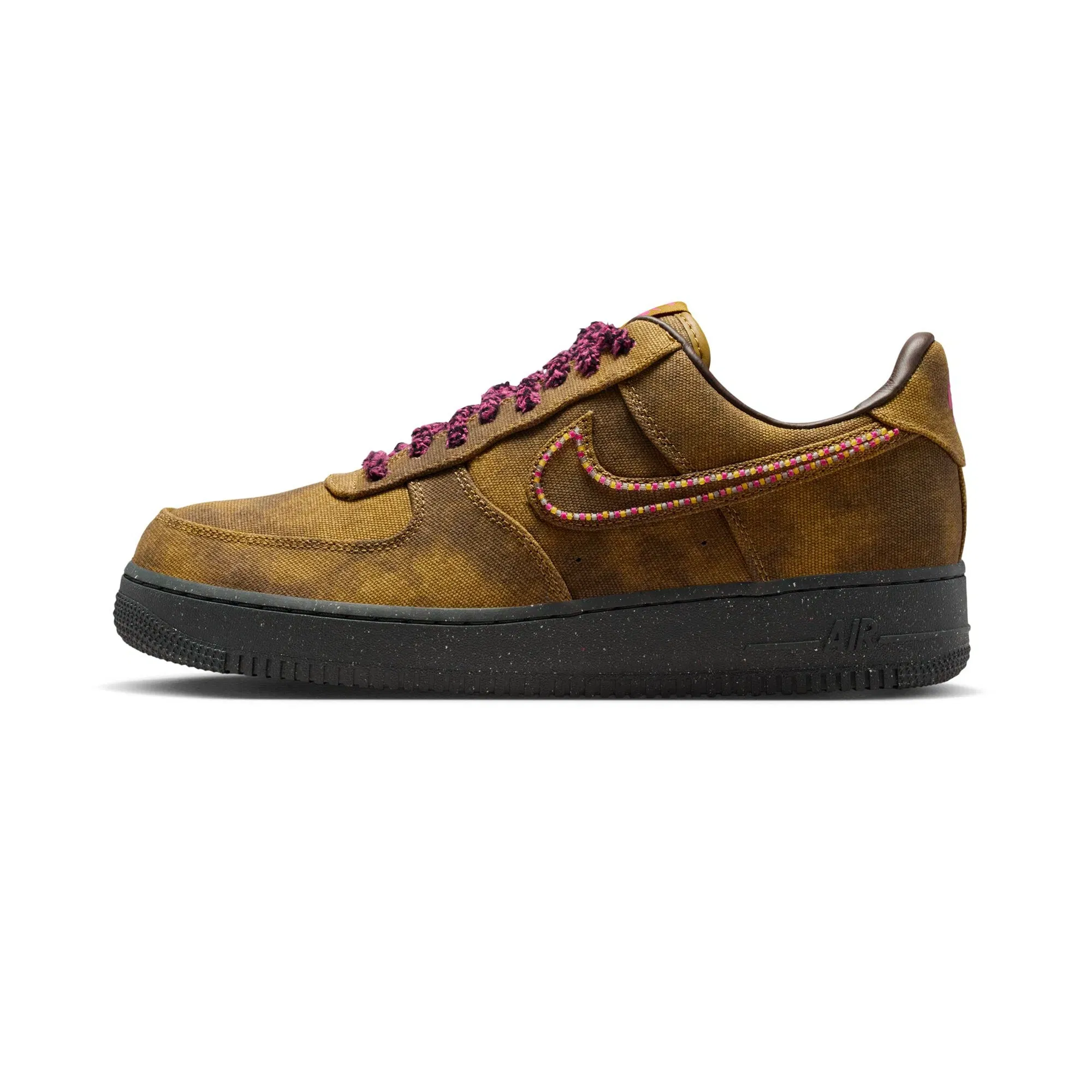 Nike Air Force 1 Boucle QS - Desert Moss/Fierce PInk