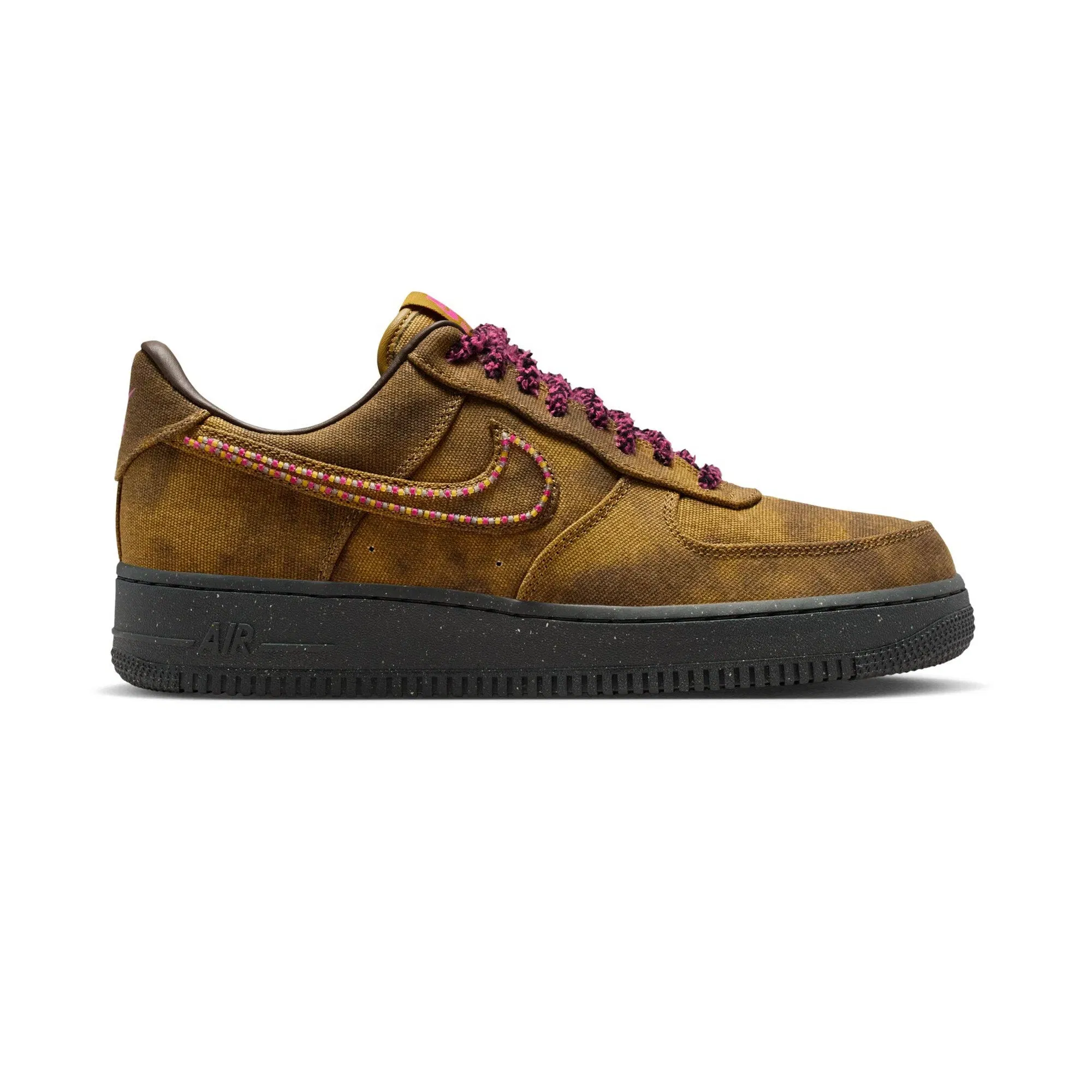 Nike Air Force 1 Boucle QS - Desert Moss/Fierce PInk