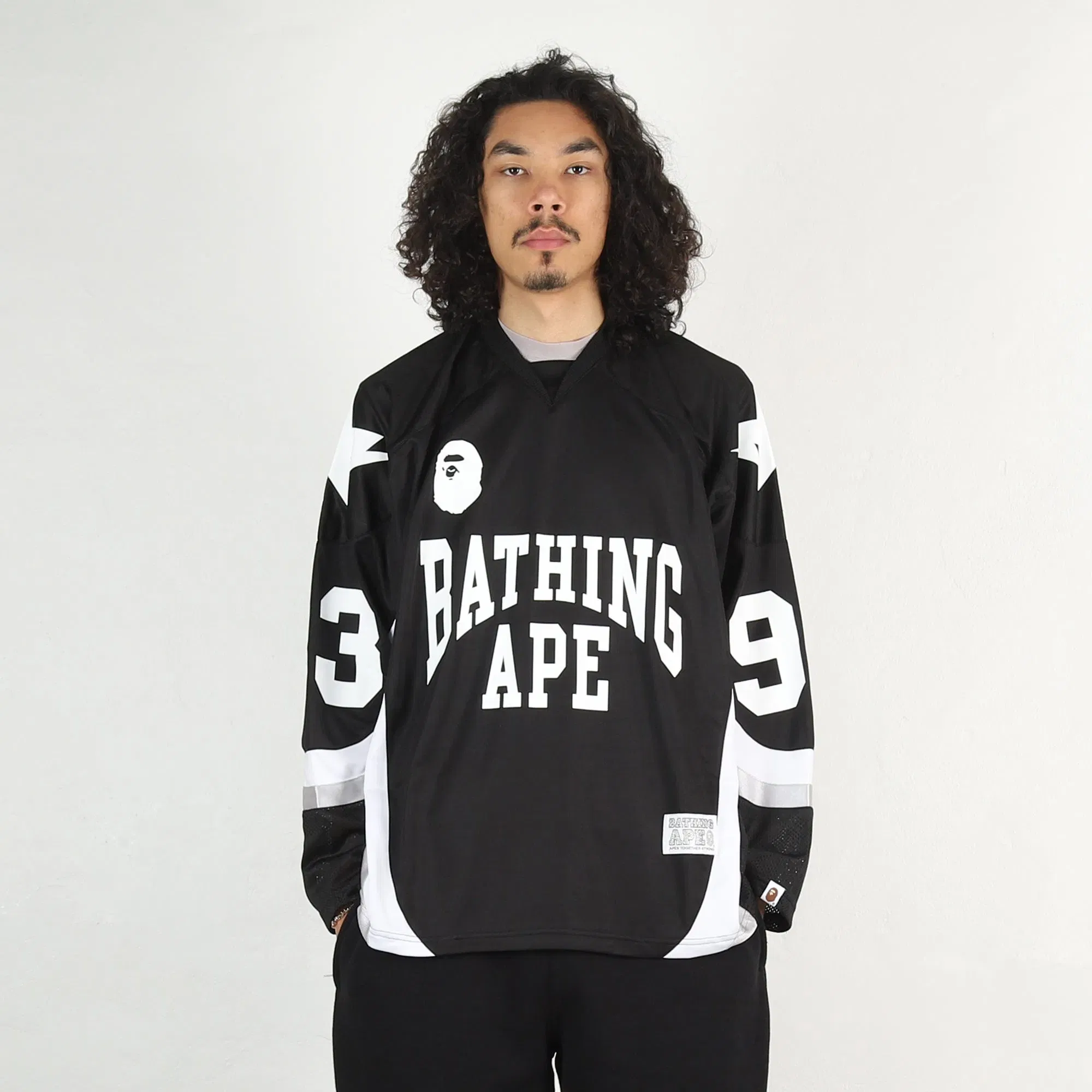 BAPE Line Camo Jacquard Ice Hockey Jersey - Black