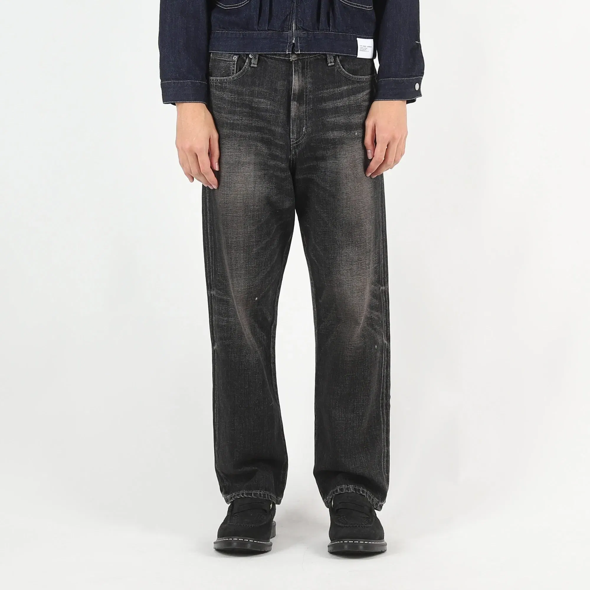 Neighborhood Washed Denim DP Basic Pants - Black