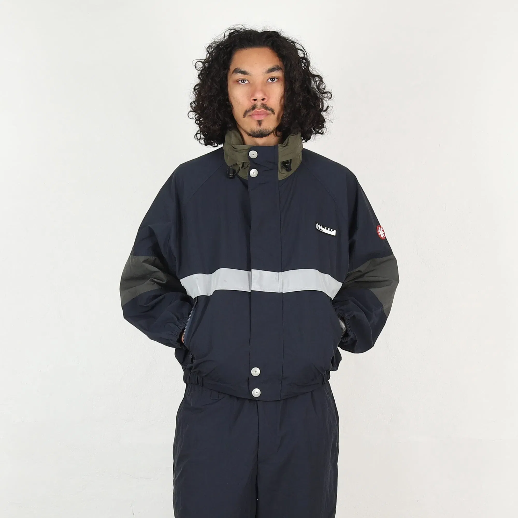 Cav Empt Reflect Tape Sailing Jacket - Navy