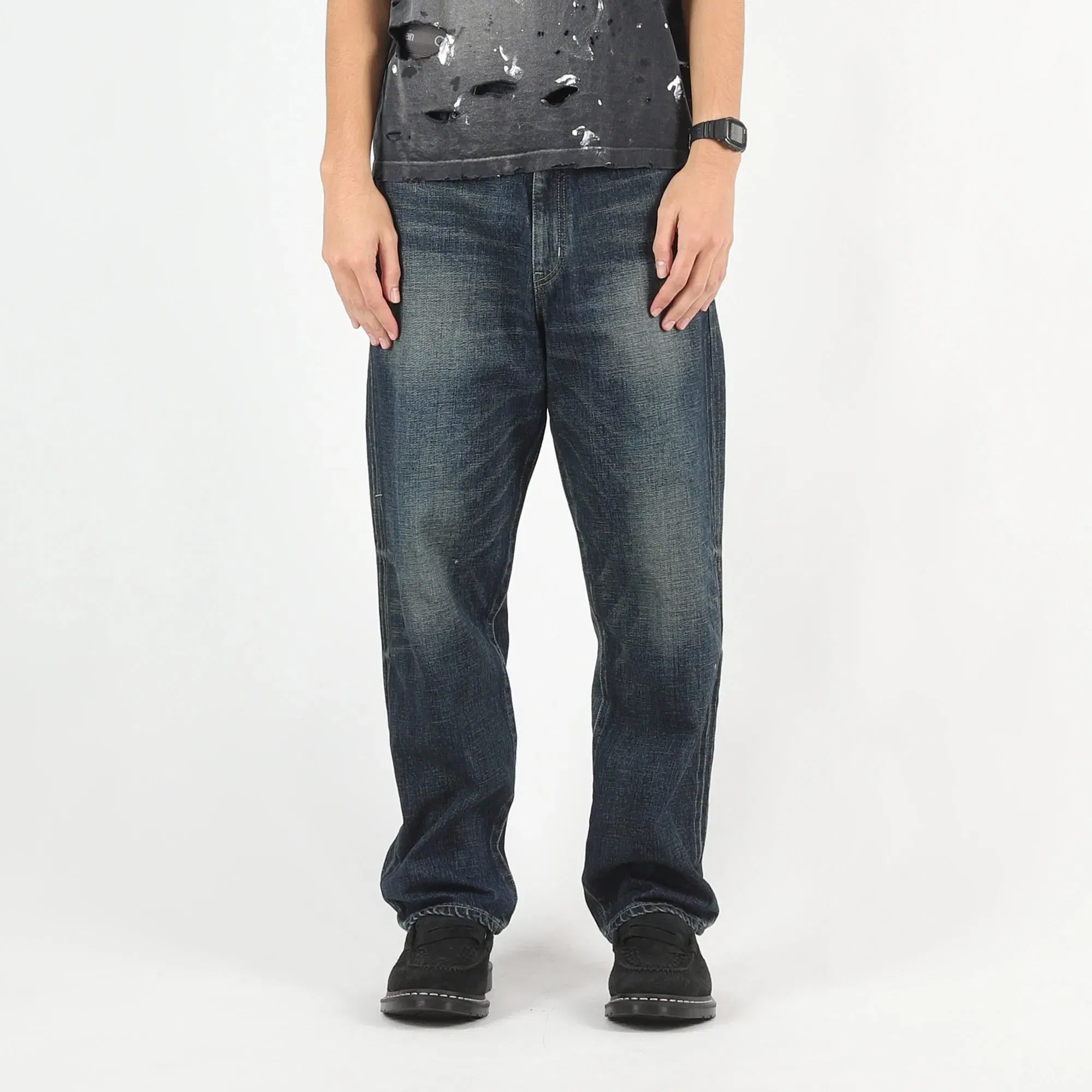 Neighborhood Washed Denim DP Basic Pants - Indigo