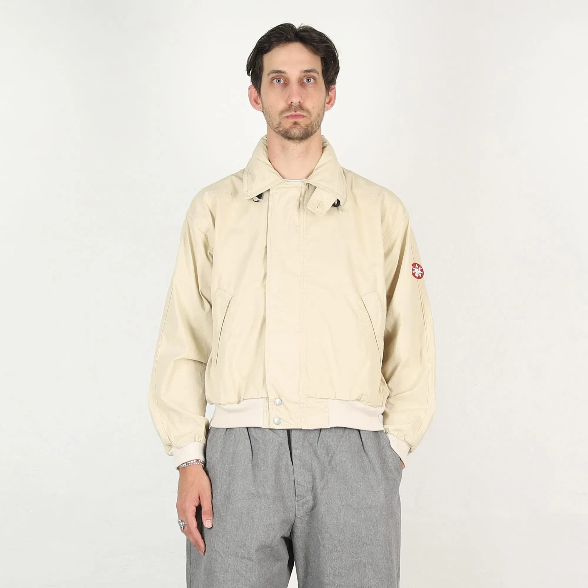 Cav Empt Washed Cotton Light Zip Jacket - Beige