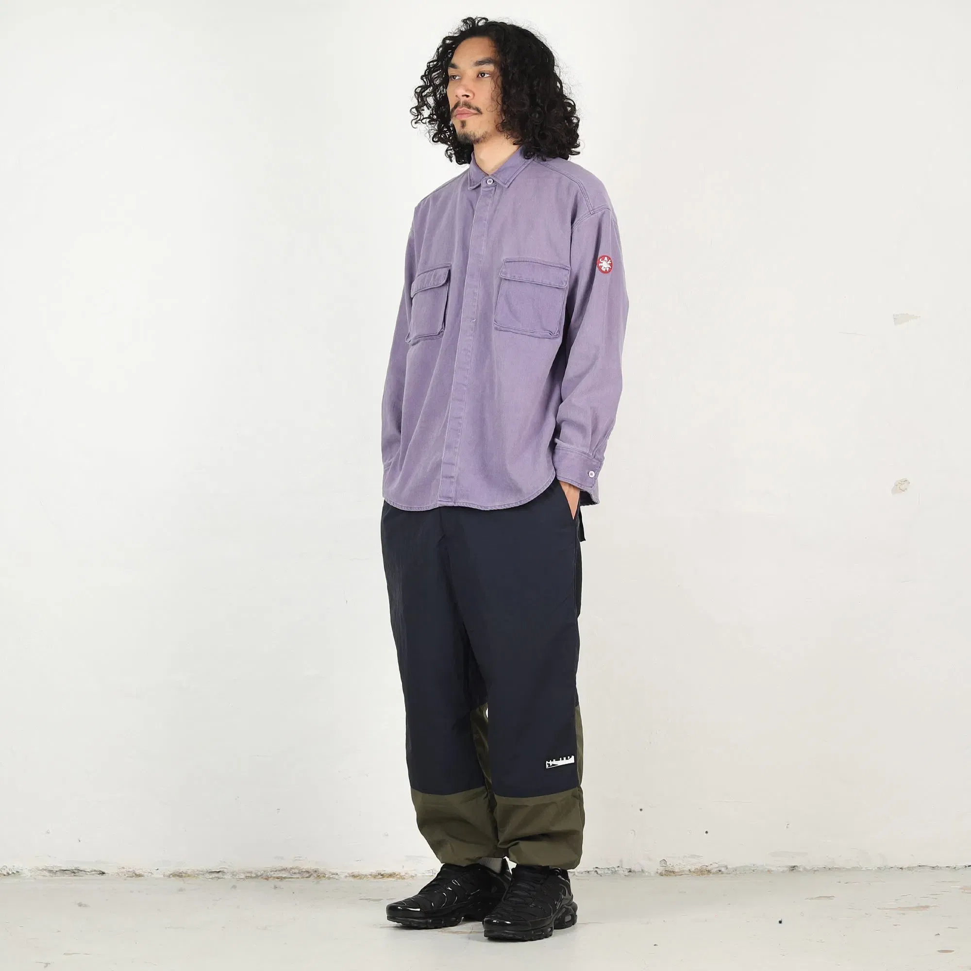 Cav Empt Overdye Cotton Twill Big Shirt - Purple