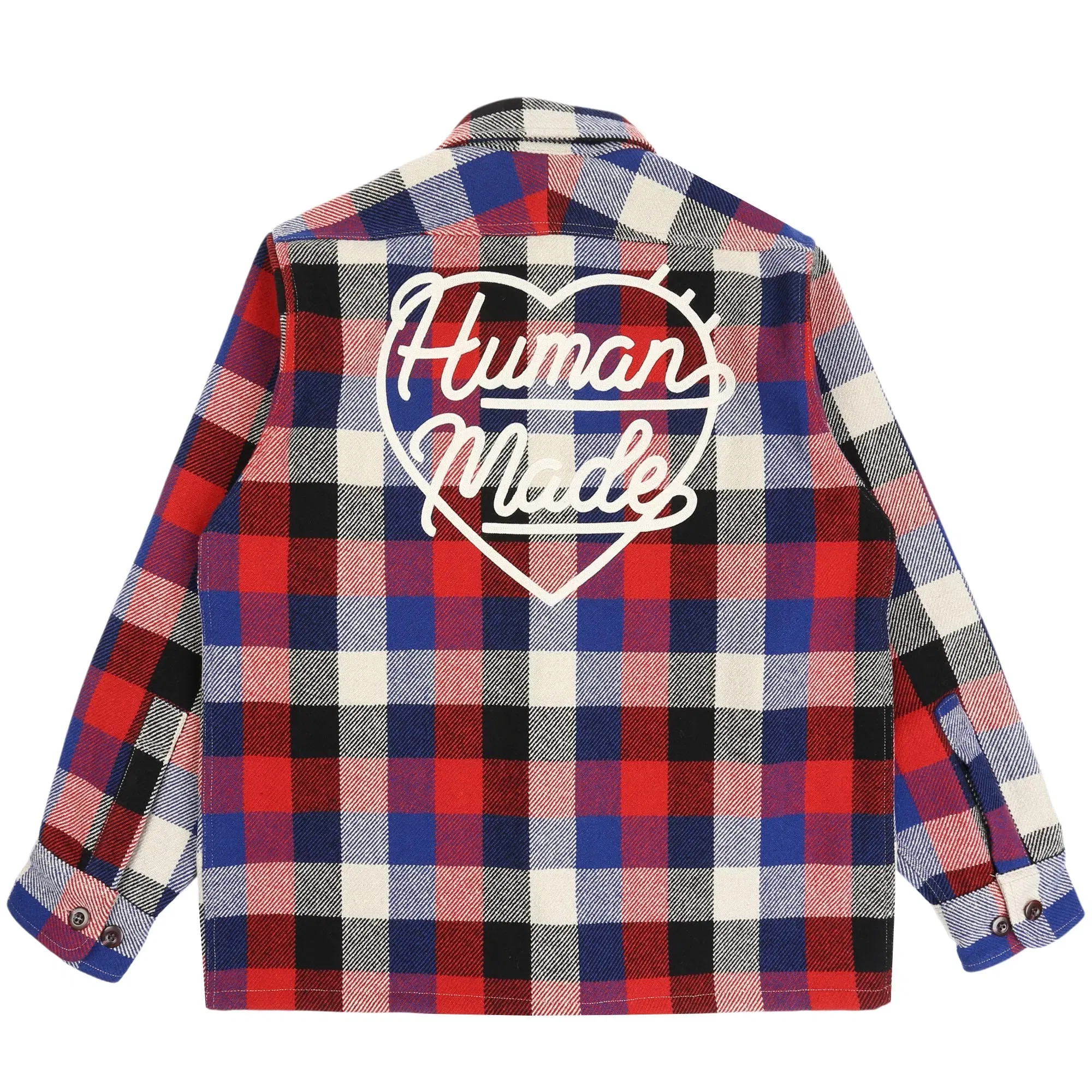Human Made Wool Check Shirt Jacket - Red