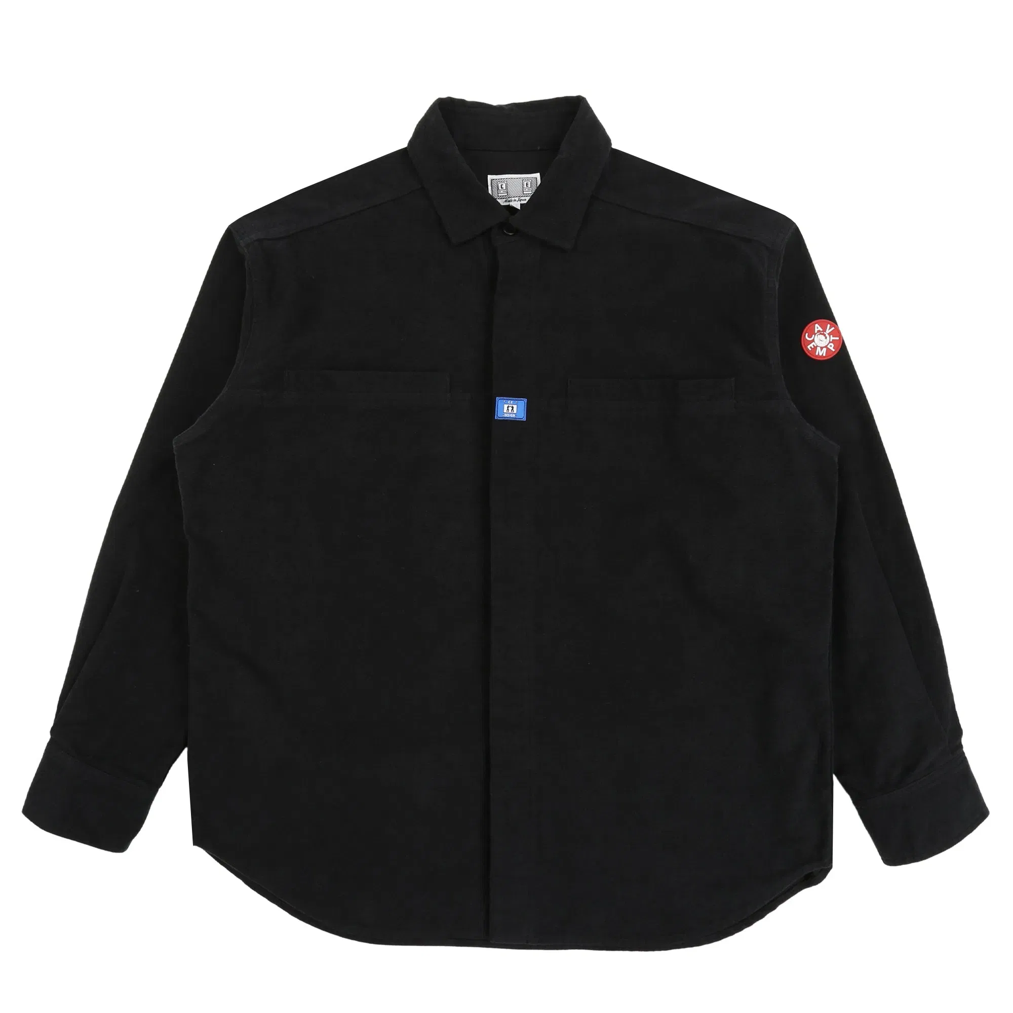 Cav Empt Brushed Cotton Design Big Shirt - Black