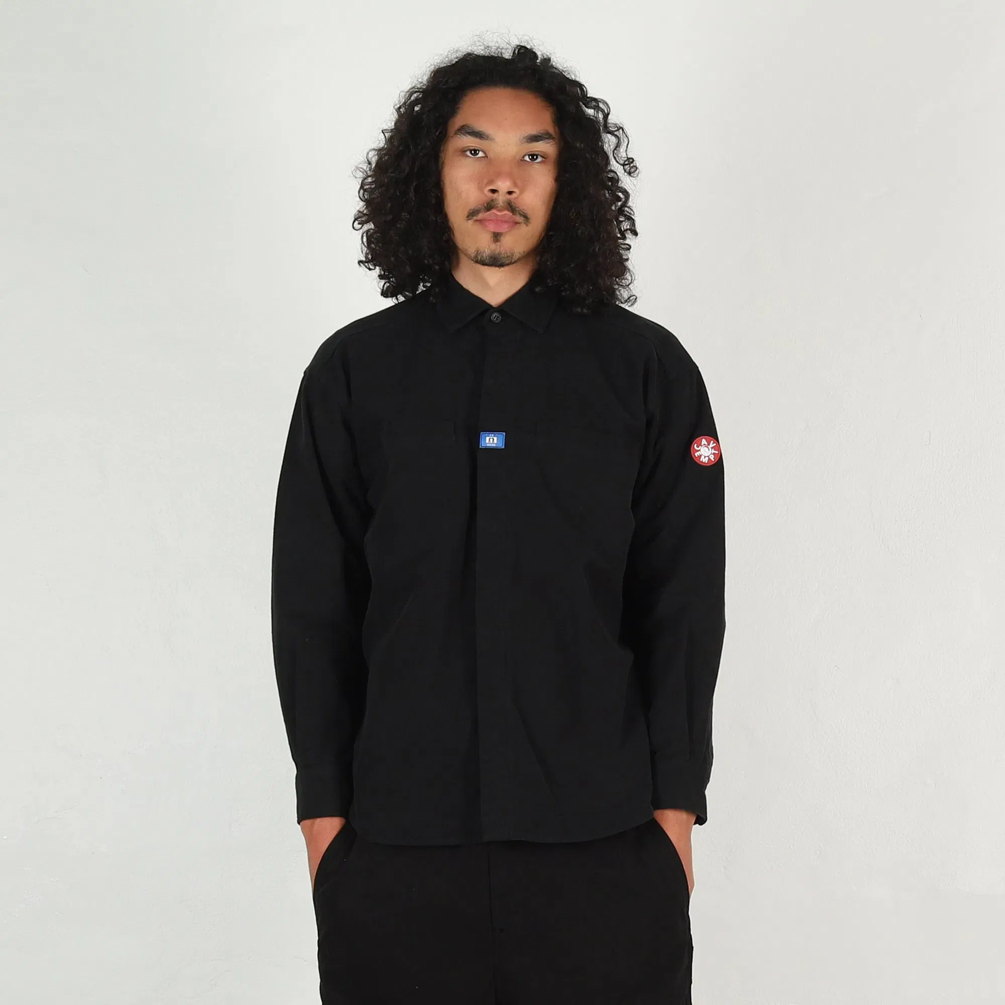 Cav Empt Brushed Cotton Design Big Shirt - Black