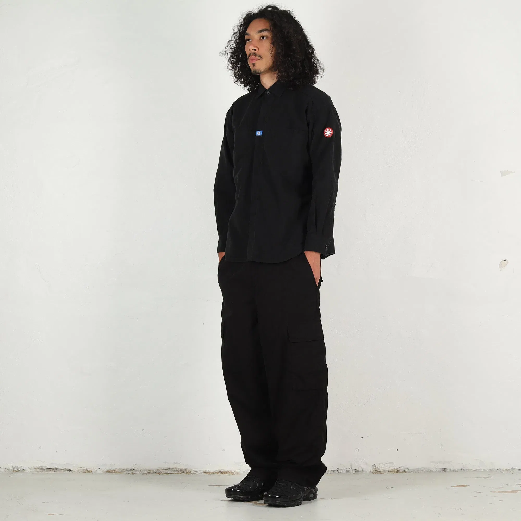 Cav Empt Brushed Cotton Design Big Shirt - Black