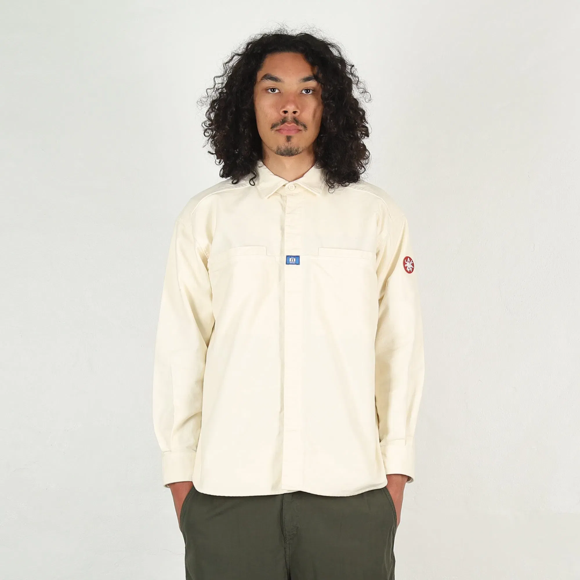 Cav Empt Brushed Cotton Design Big Shirt - White