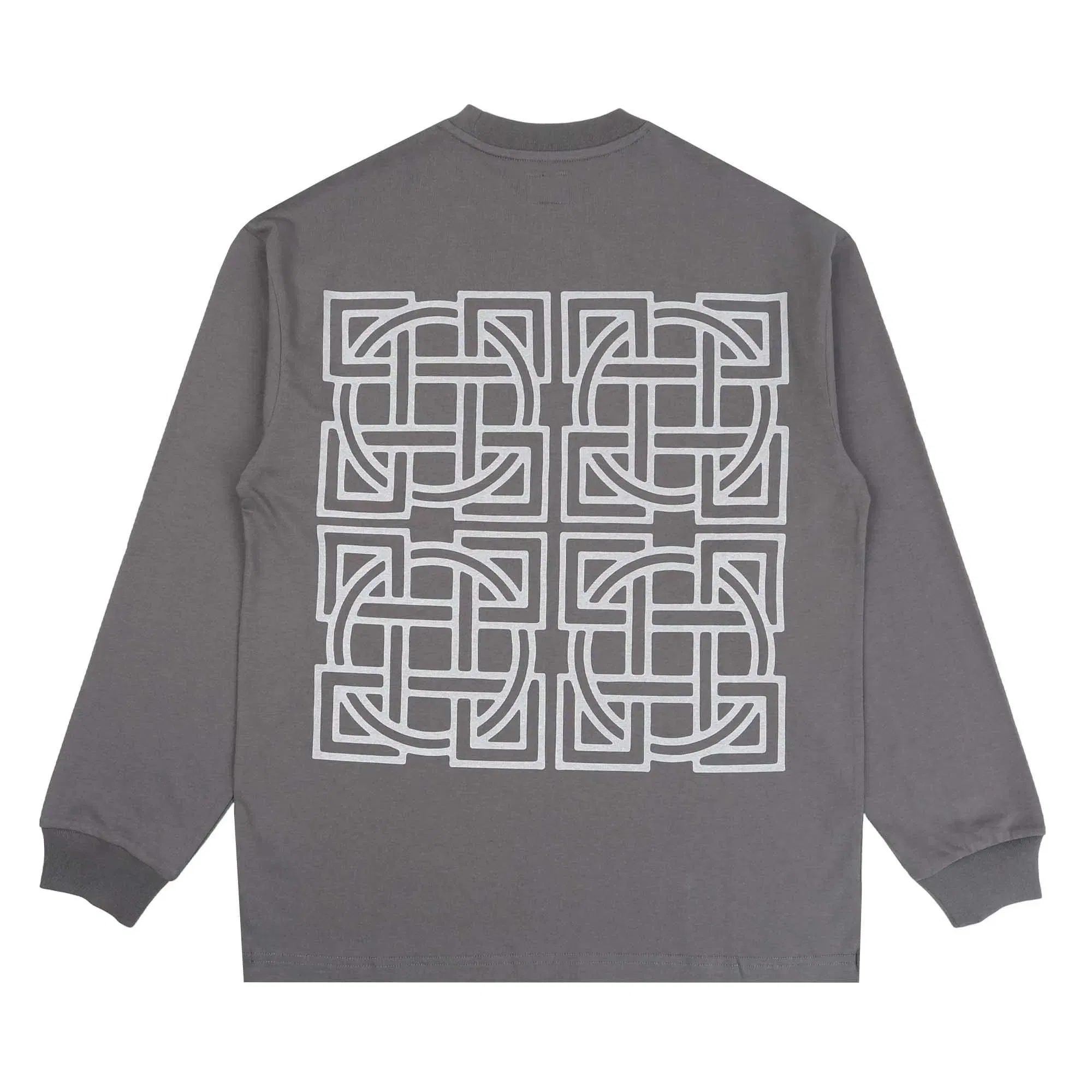 The Trilogy Tapes Cross Lattice LS T-Shirt - Charcoal