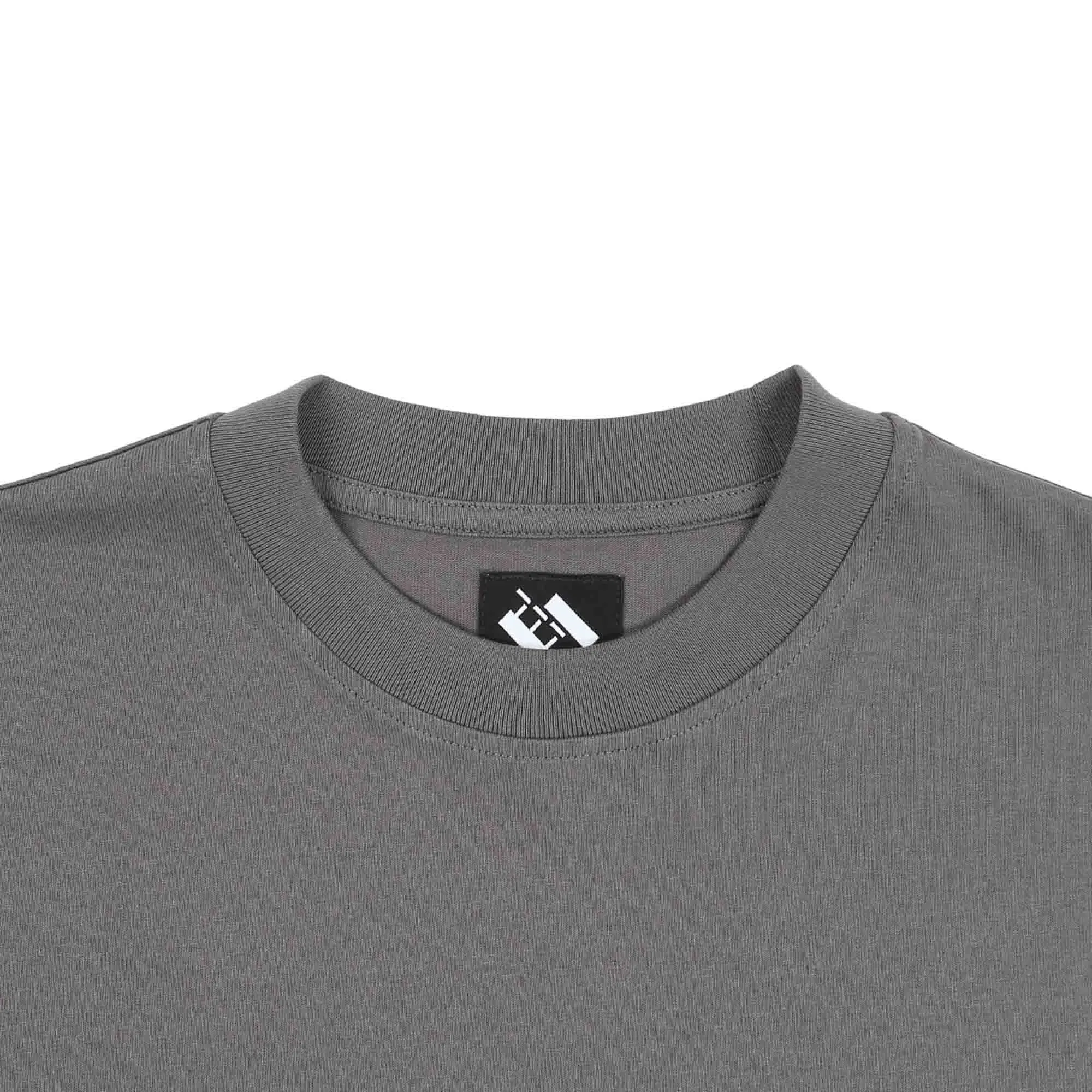 The Trilogy Tapes Cross Lattice LS T-Shirt - Charcoal