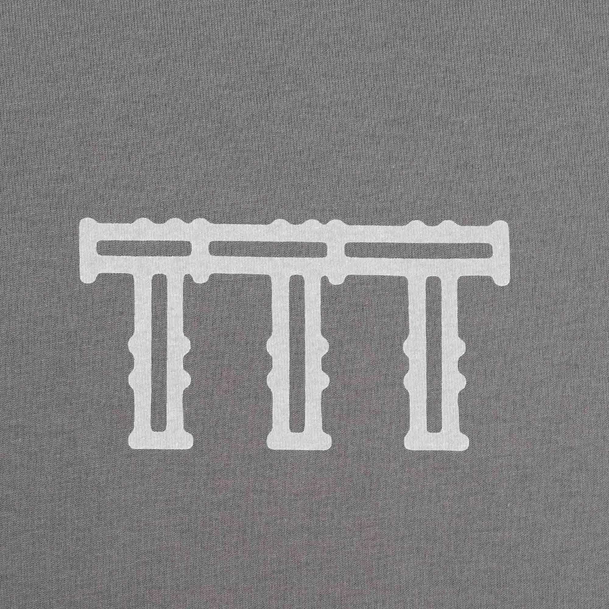 The Trilogy Tapes Cross Lattice LS T-Shirt - Charcoal