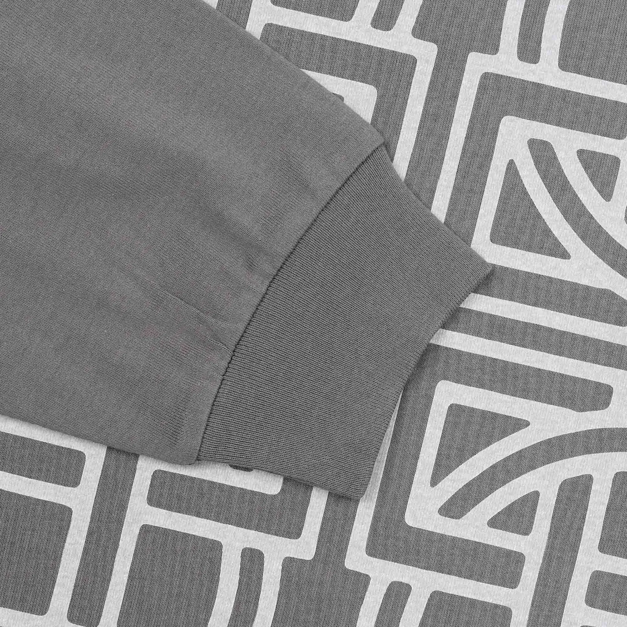 The Trilogy Tapes Cross Lattice LS T-Shirt - Charcoal
