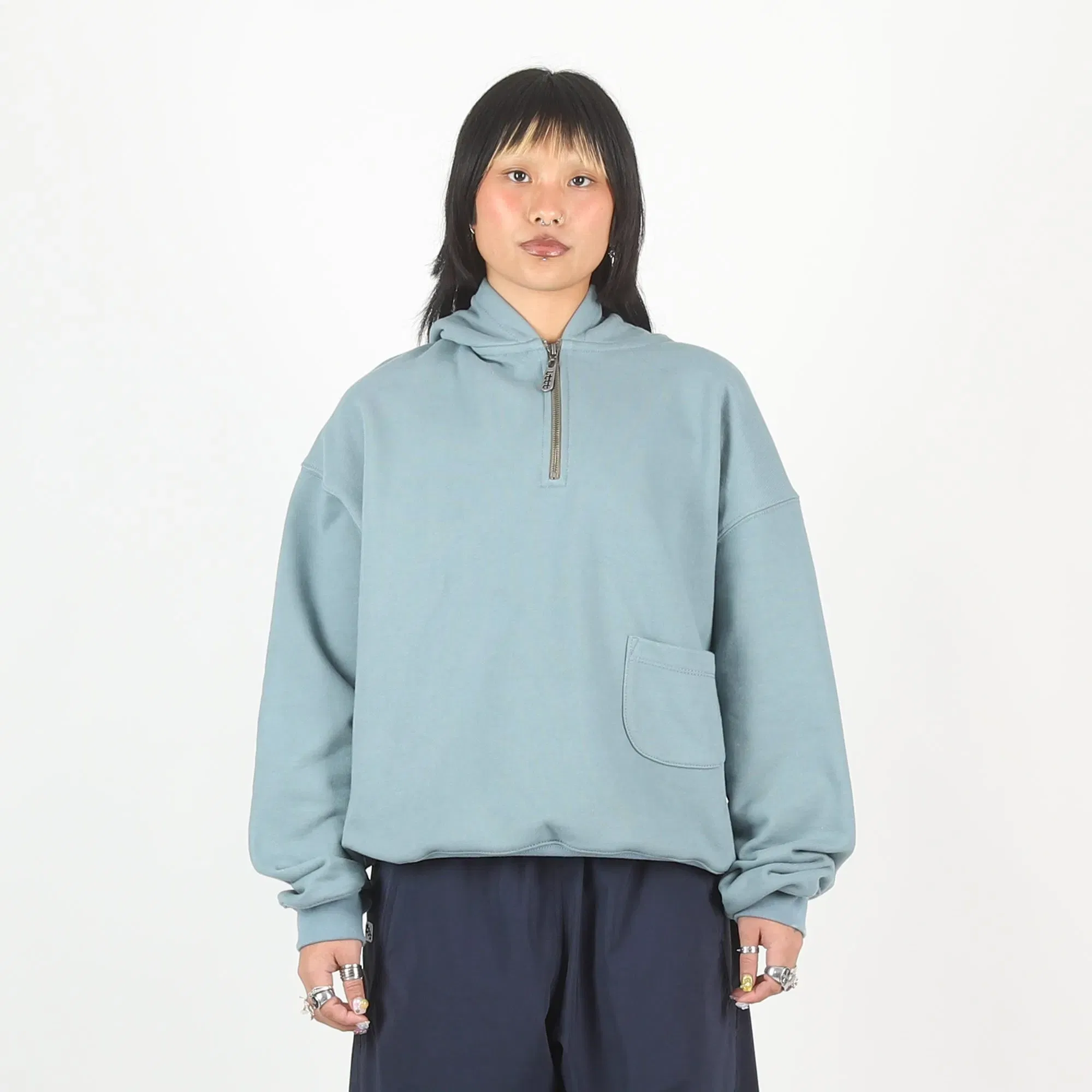 Lttt 1/3 Zip Hoodie - Pond Water