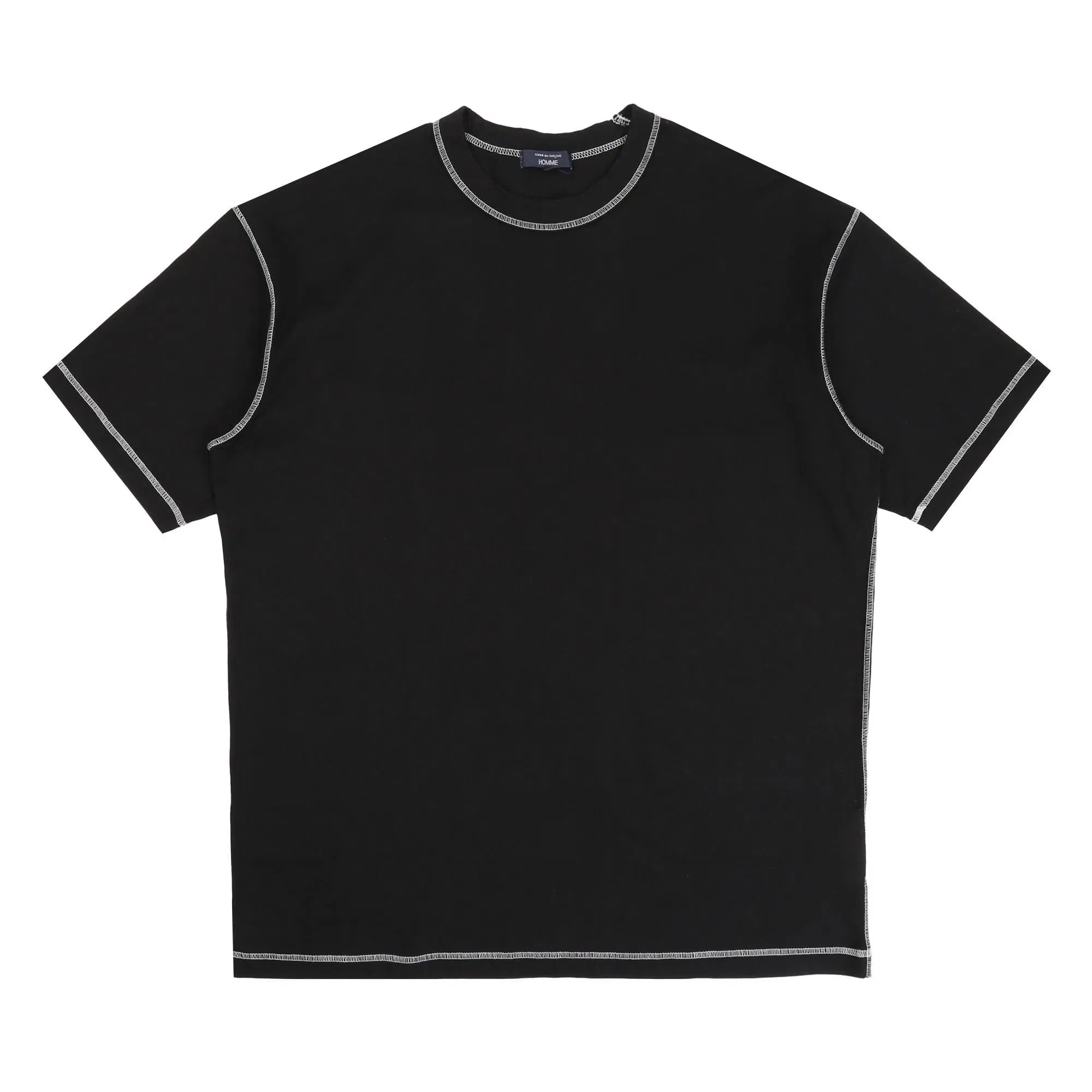 CDG HOMME Cotton Jersey Garment Dyed T-Shirt - Black