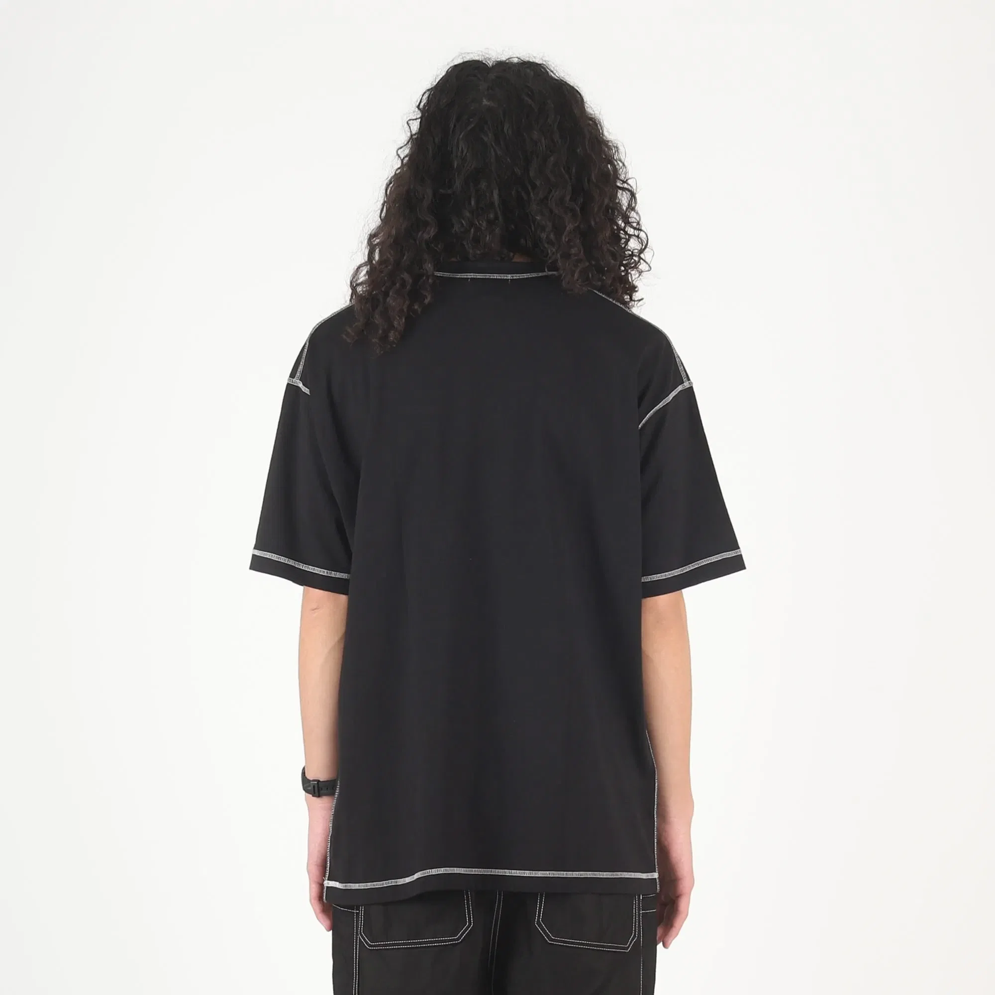 CDG HOMME Cotton Jersey Garment Dyed T-Shirt - Black