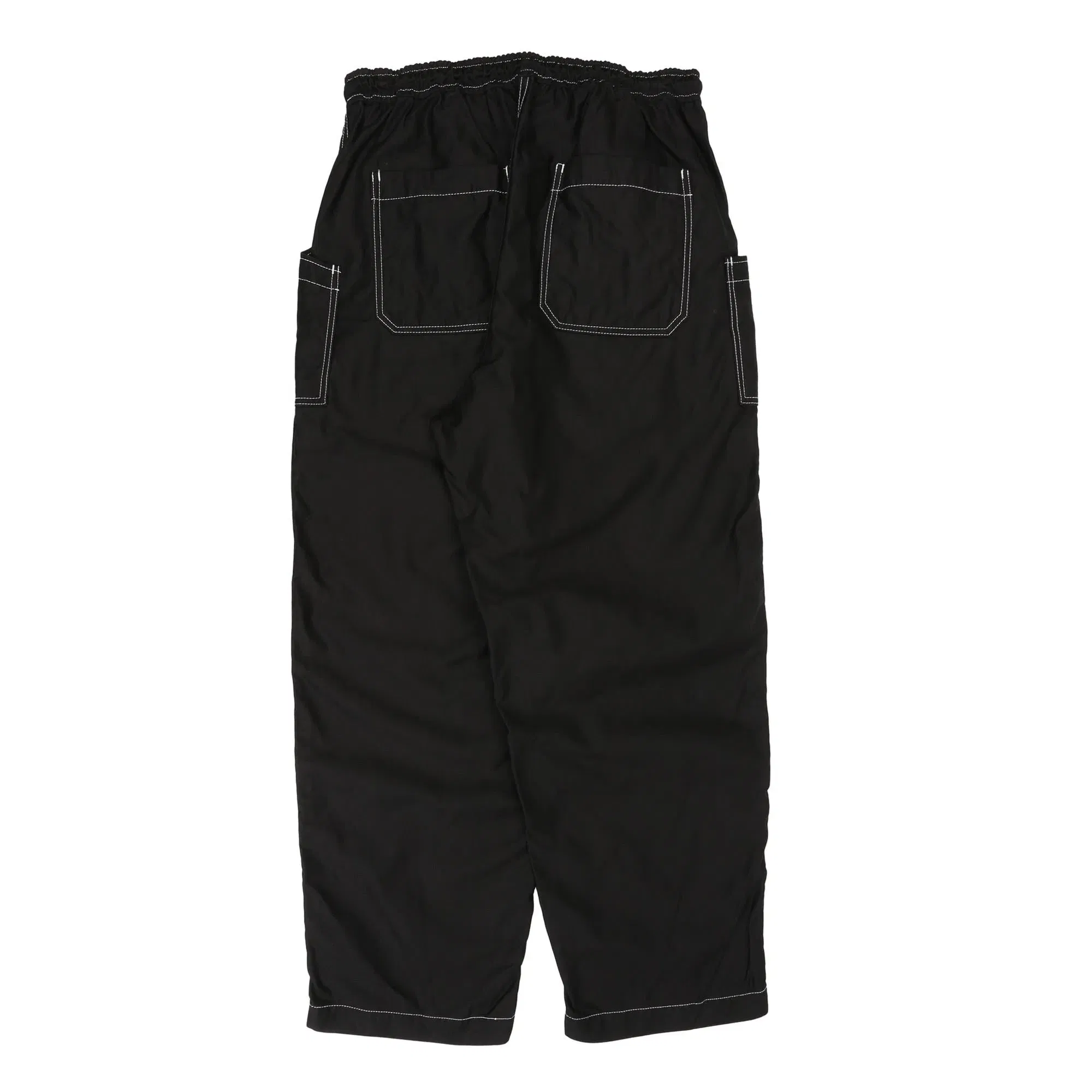 CDG HOMME Cotton Satin Garment Treated Pants - Black