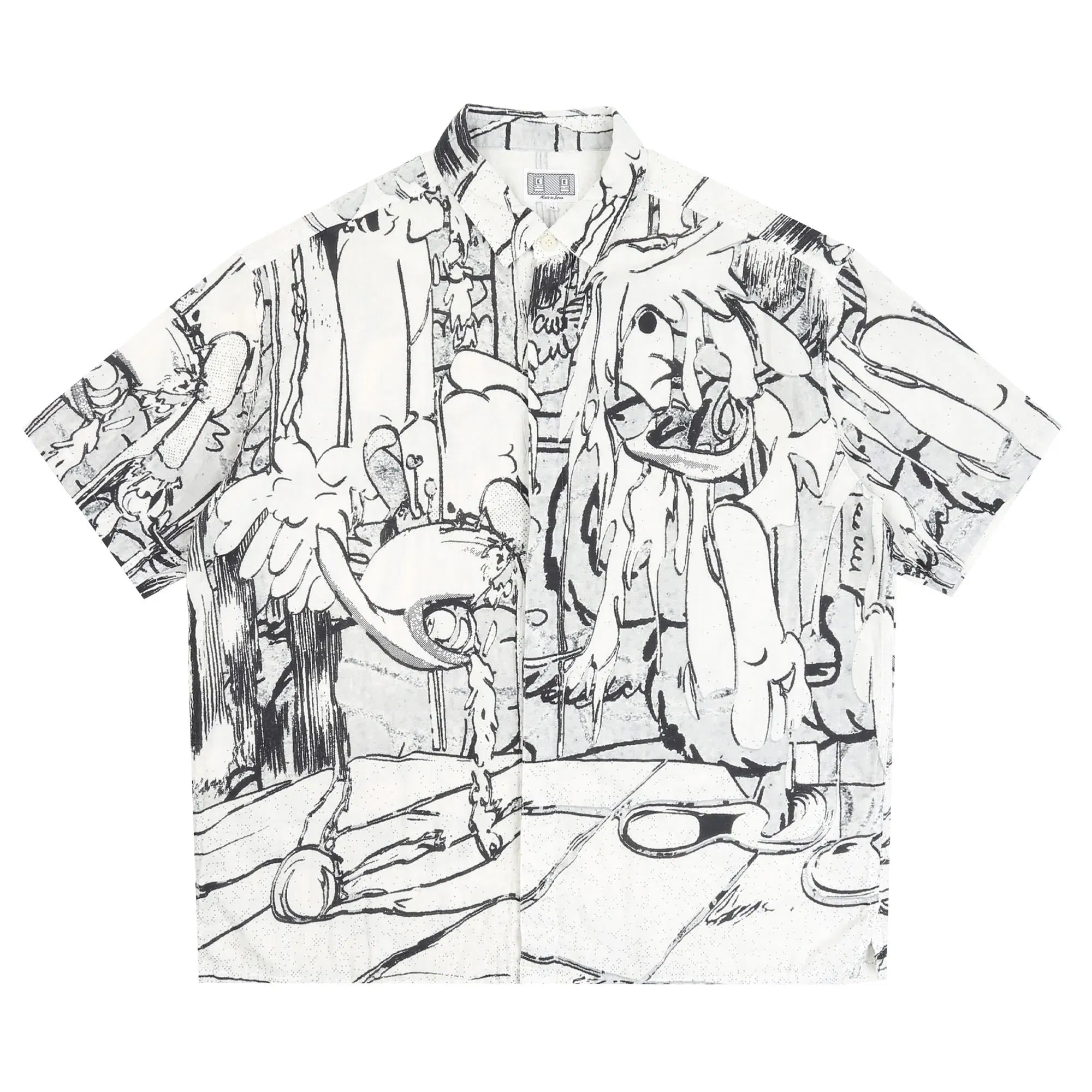 Cav Empt ECPL Short Sleeve Shirt-Wht/Bk