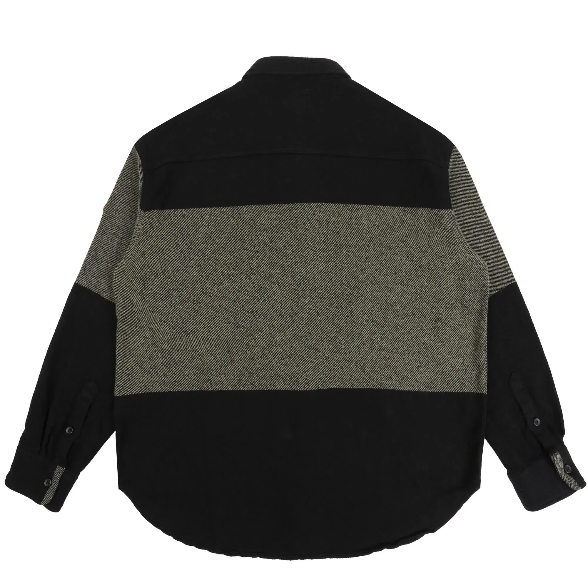 Cav Empt Stripe Flannel Big Shirt - Khaki