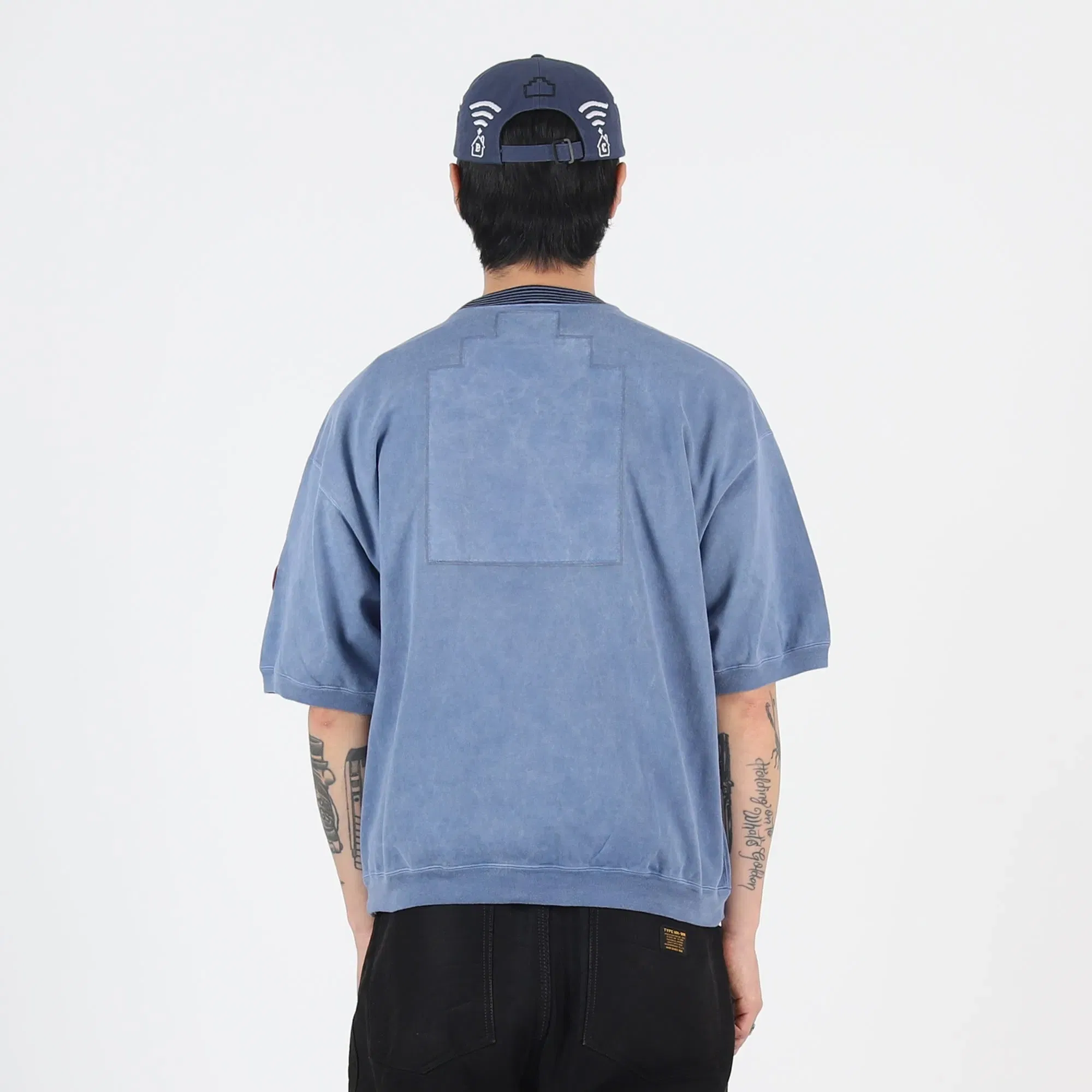 Cav Empt Overdye Cotton Jersey S/S Crew - Navy