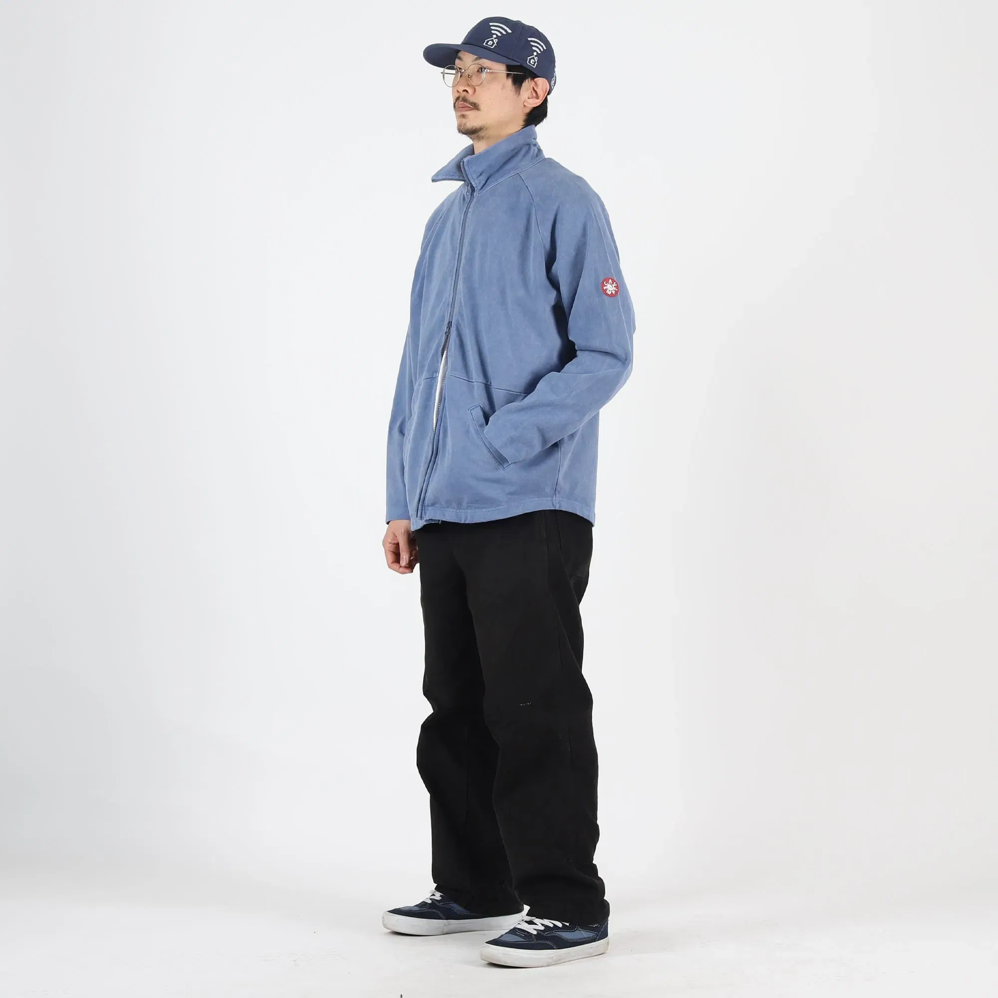 Cav Empt Overdye Cotton Jersey Zip Up - Navy