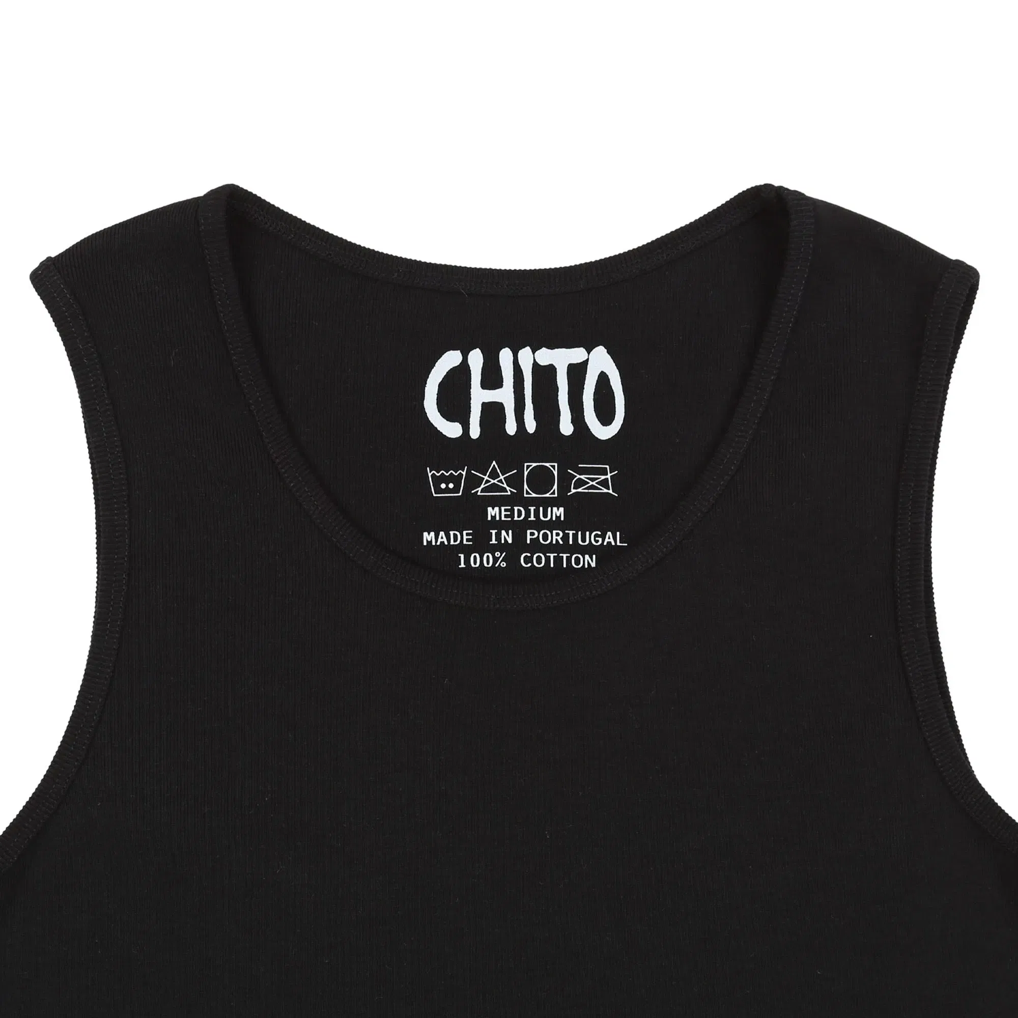 CHITO Ribbed Tank Top 2-Pack - White/Black