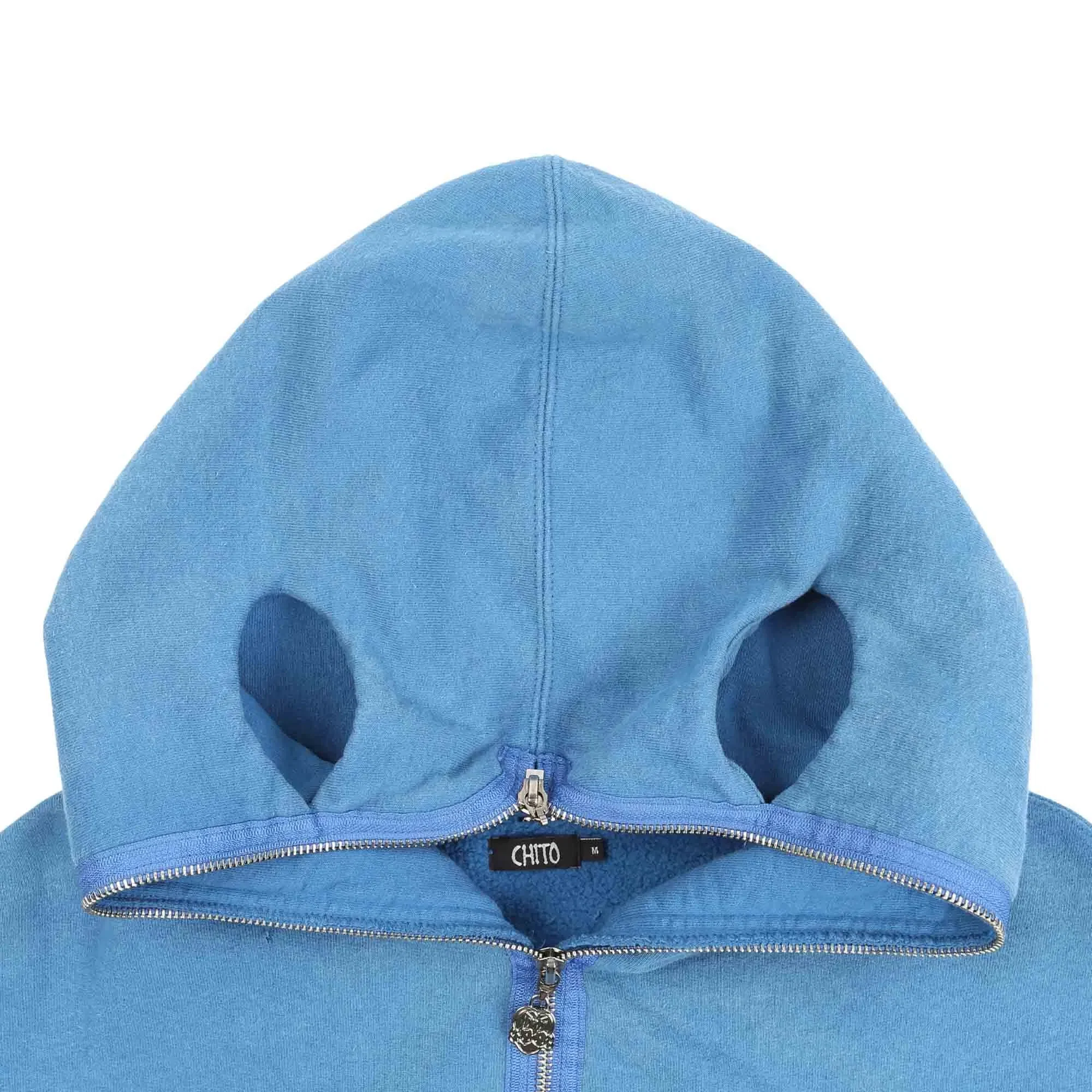 CHITO Shiny Finesse Pup 1/4 Zip Pullover - Washed Blue