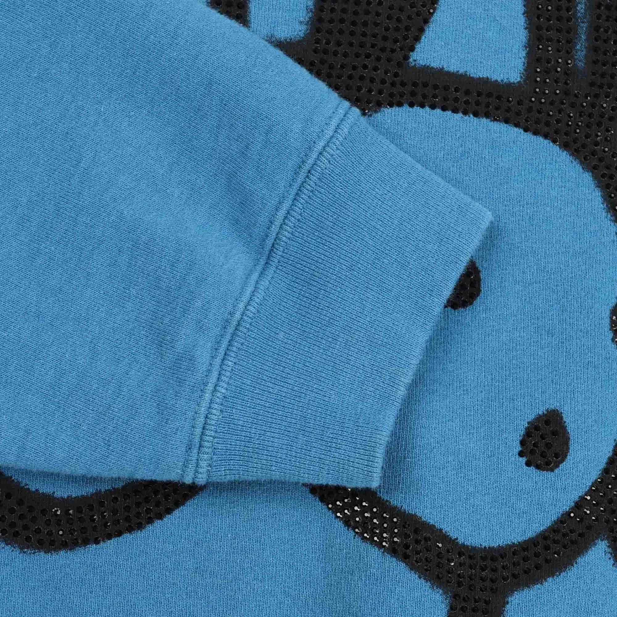 CHITO Shiny Finesse Pup 1/4 Zip Pullover - Washed Blue