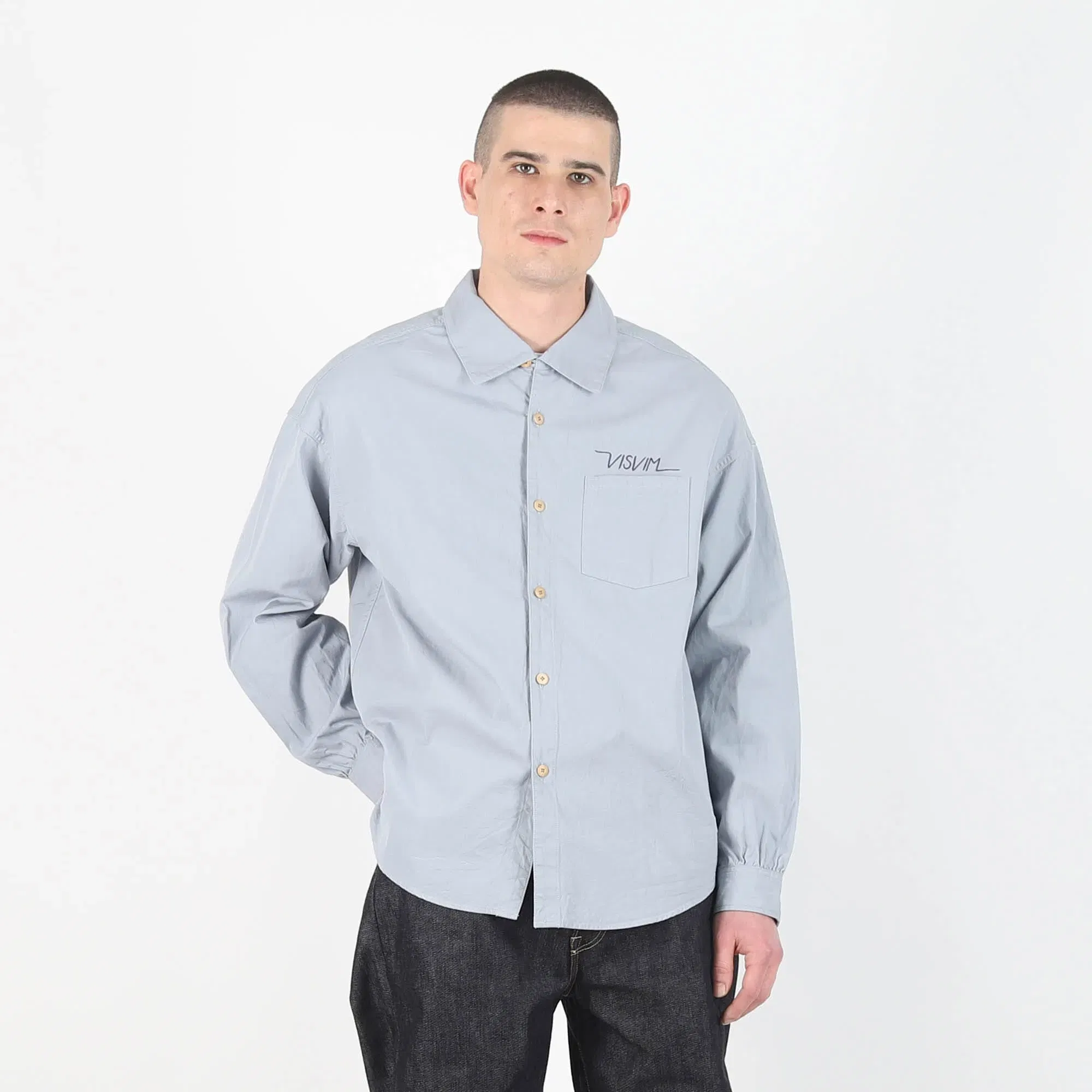 visvim Palmer L/S Shirt - Light Blue