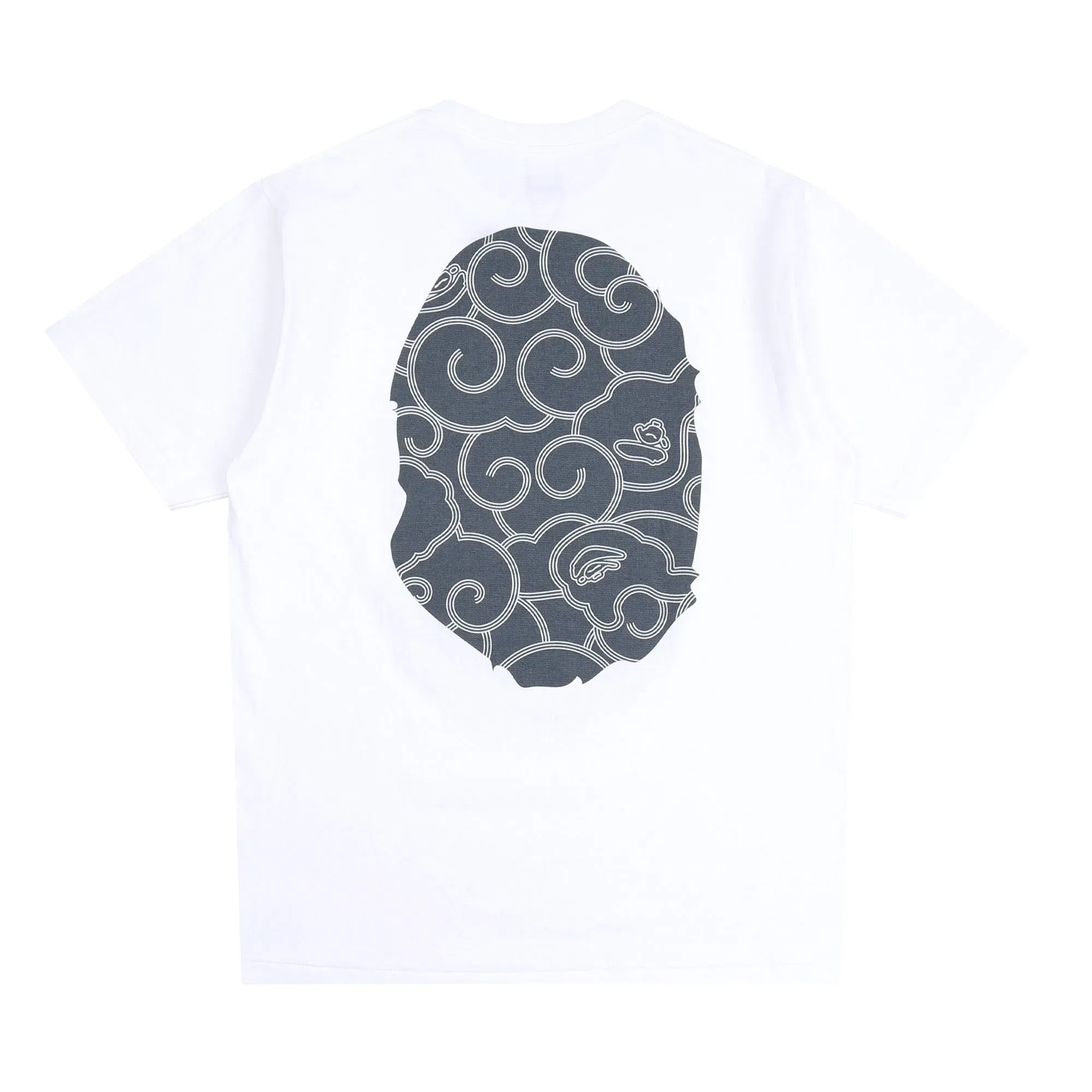 BAPE Japanese Cloud Camo Big Ape Head T-Shirt - White