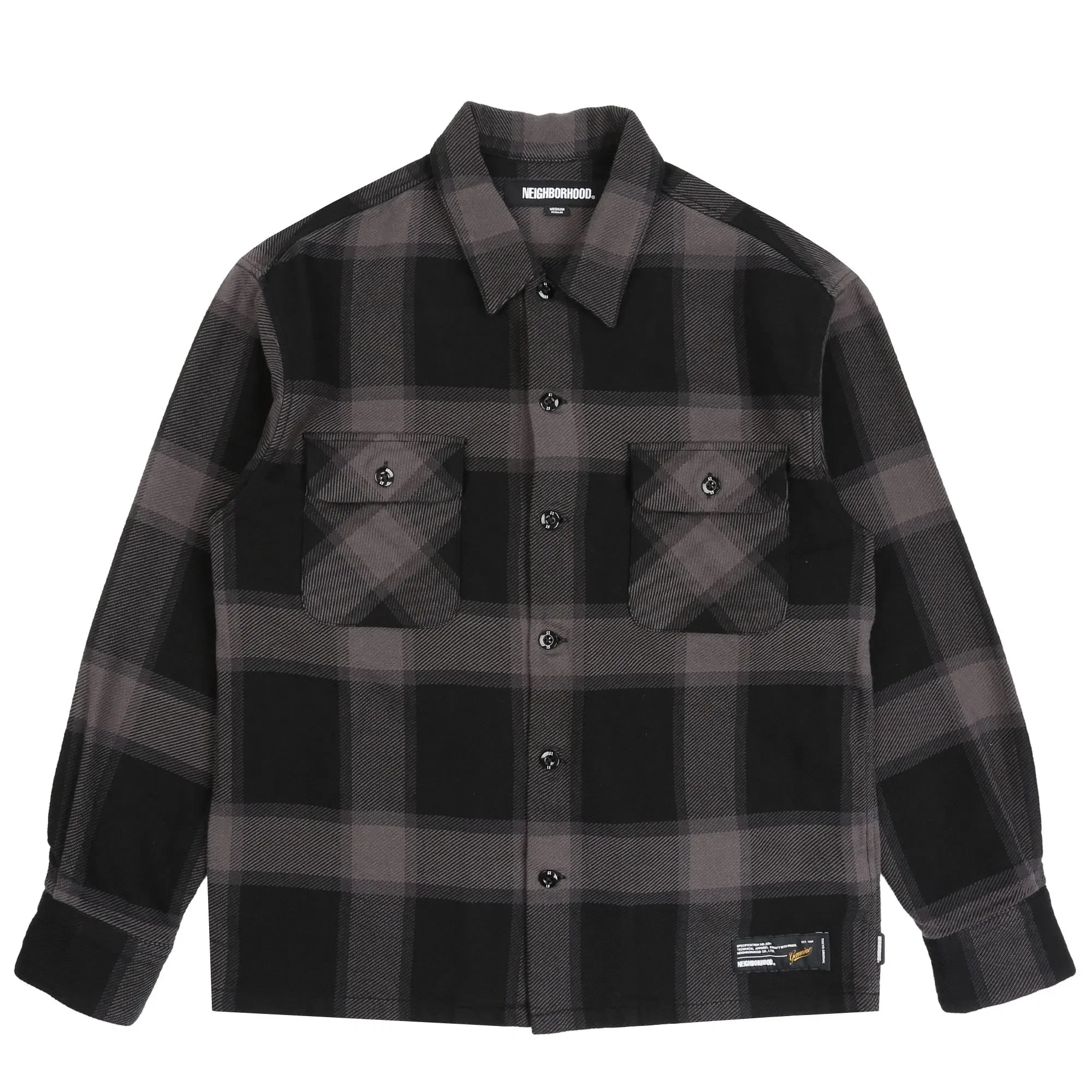 Neighborhood Buffalo Check LS Shirt - Grey