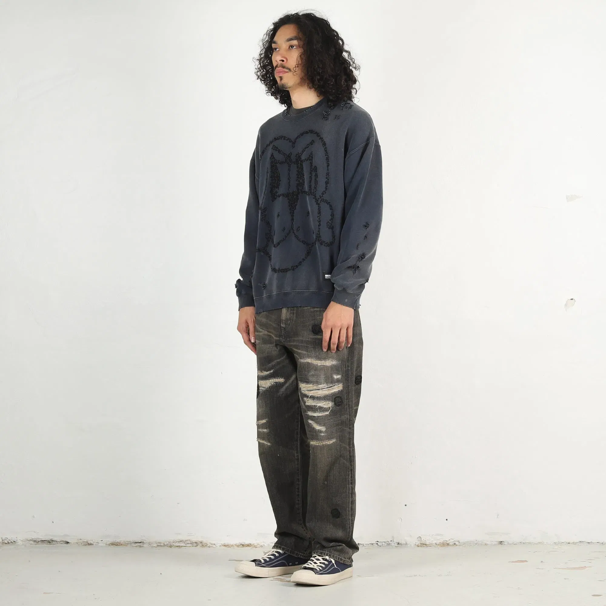 Neighborhood Chito Savage LS Sweatshirt - Black