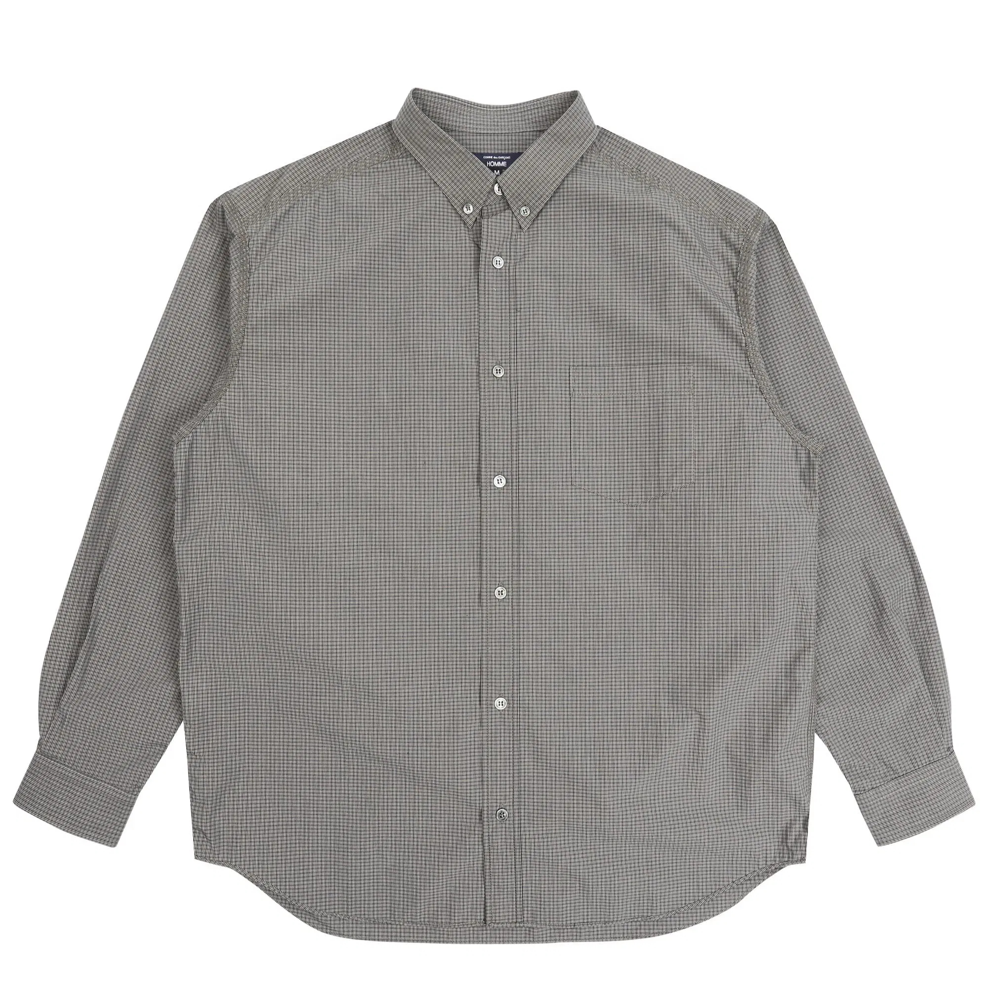 CDG HOMME Cotton Check Shirt - Brown