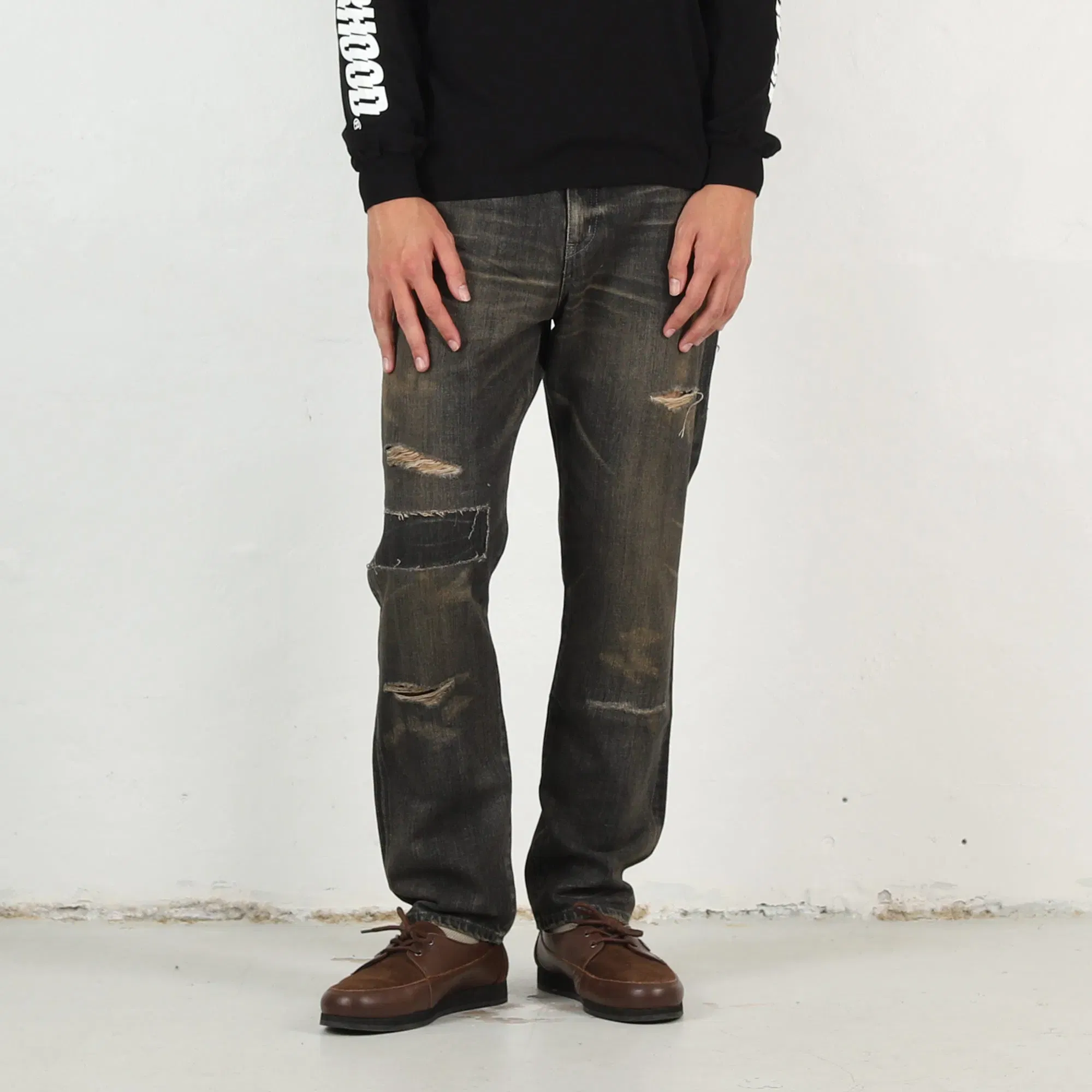 Neighborhood Savage Denim DP Mid Pants - Black