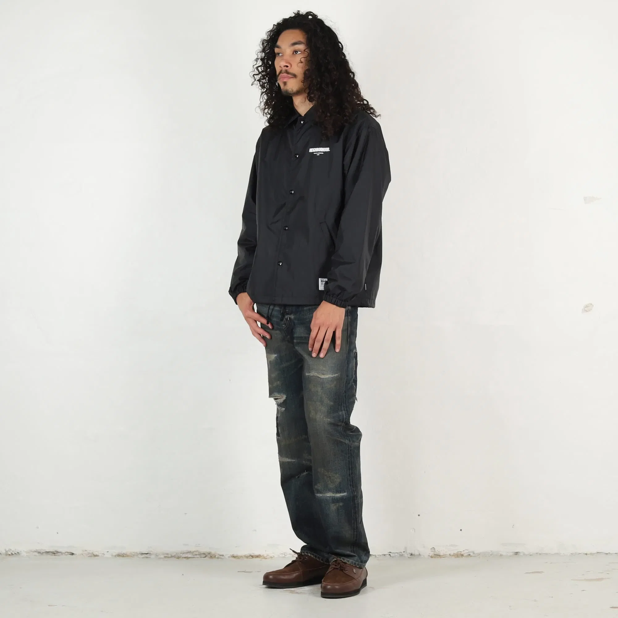 Neighborhood Windbreaker Jacket-1 - Black