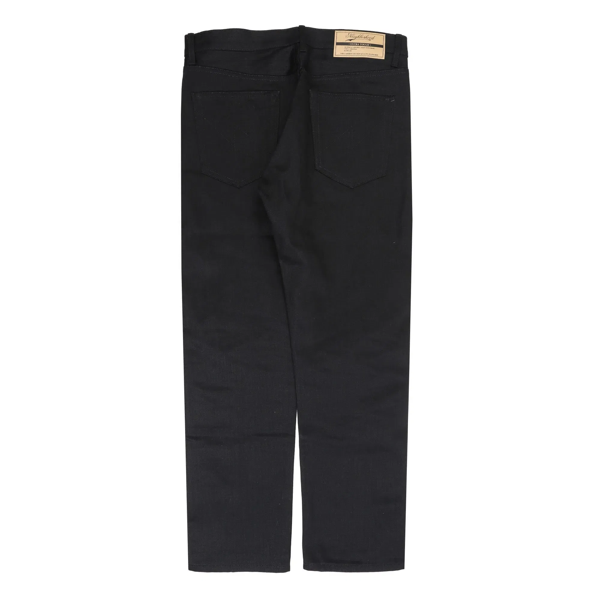 Neighborhood Black Denim Slim Straight Pants - Black