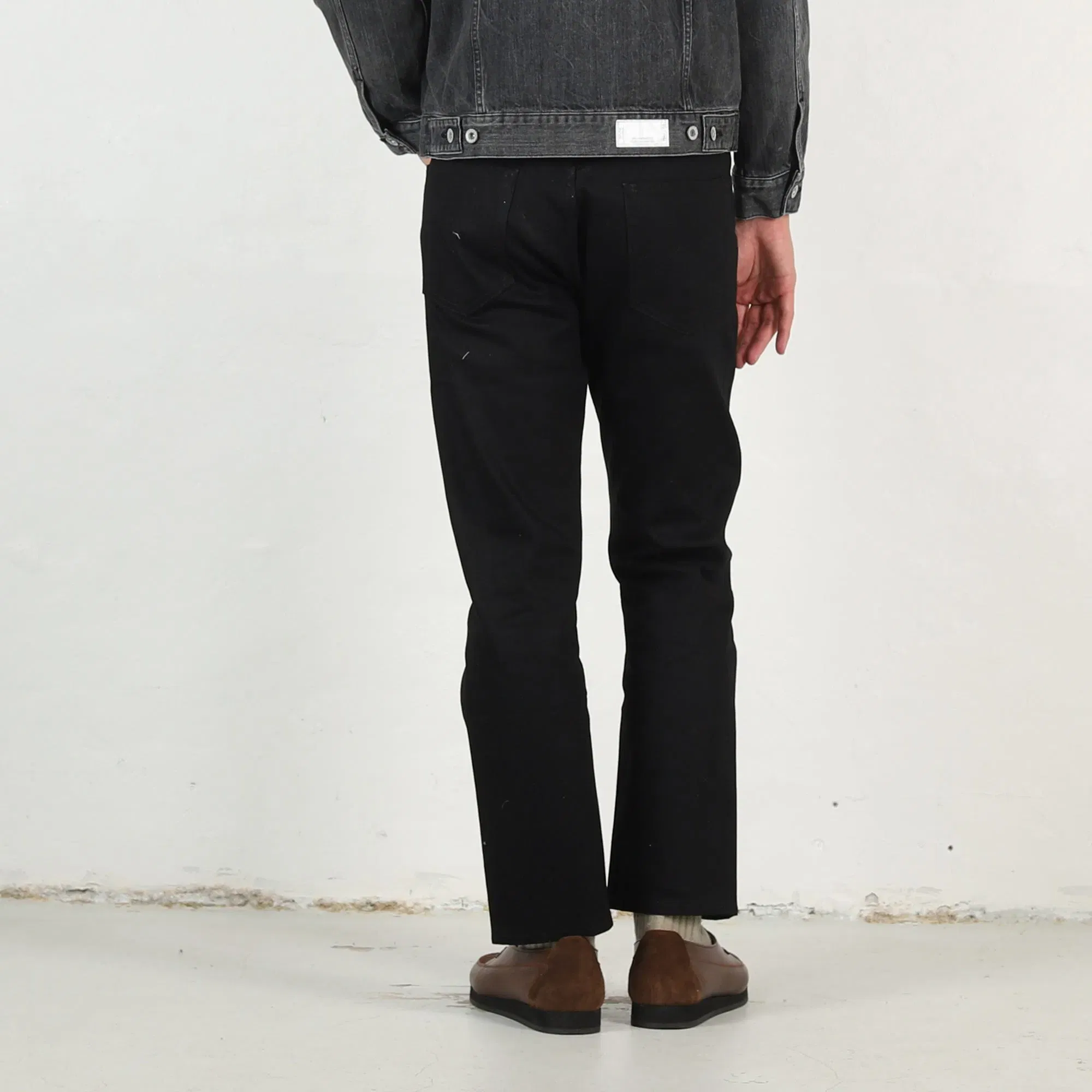 Neighborhood Black Denim Slim Straight Pants - Black