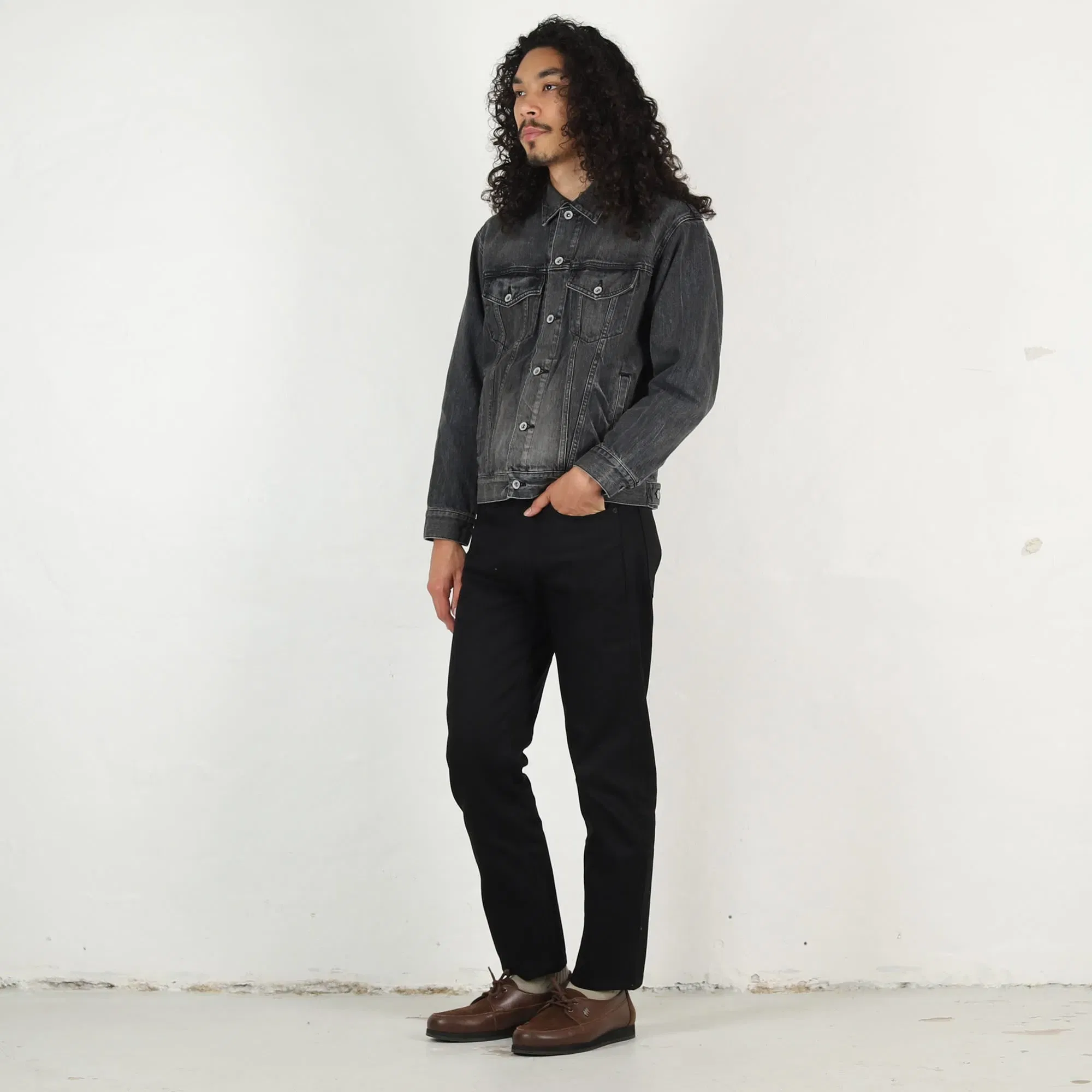 Neighborhood Black Denim Slim Straight Pants - Black
