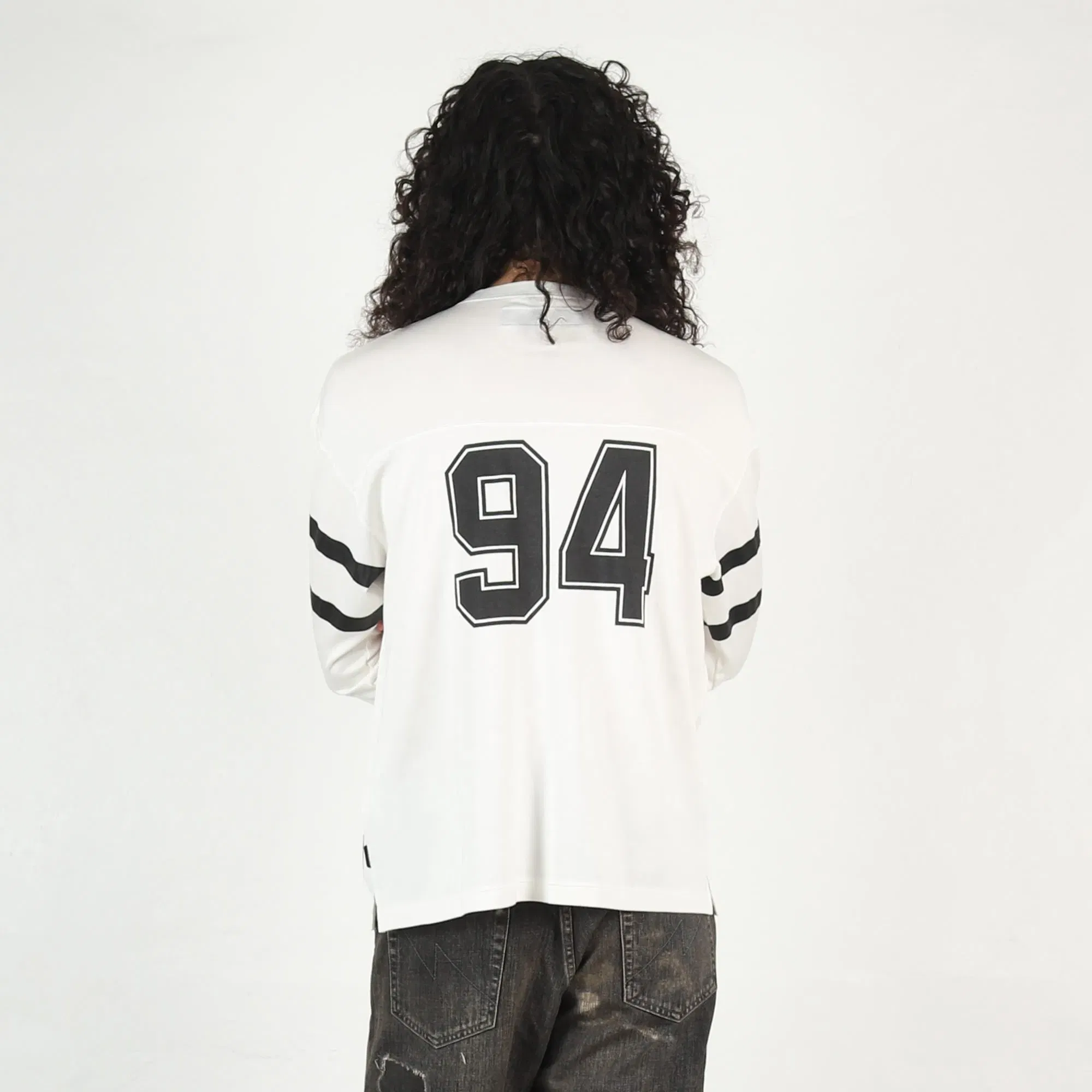 Neighborhood Football LS Shirt - White