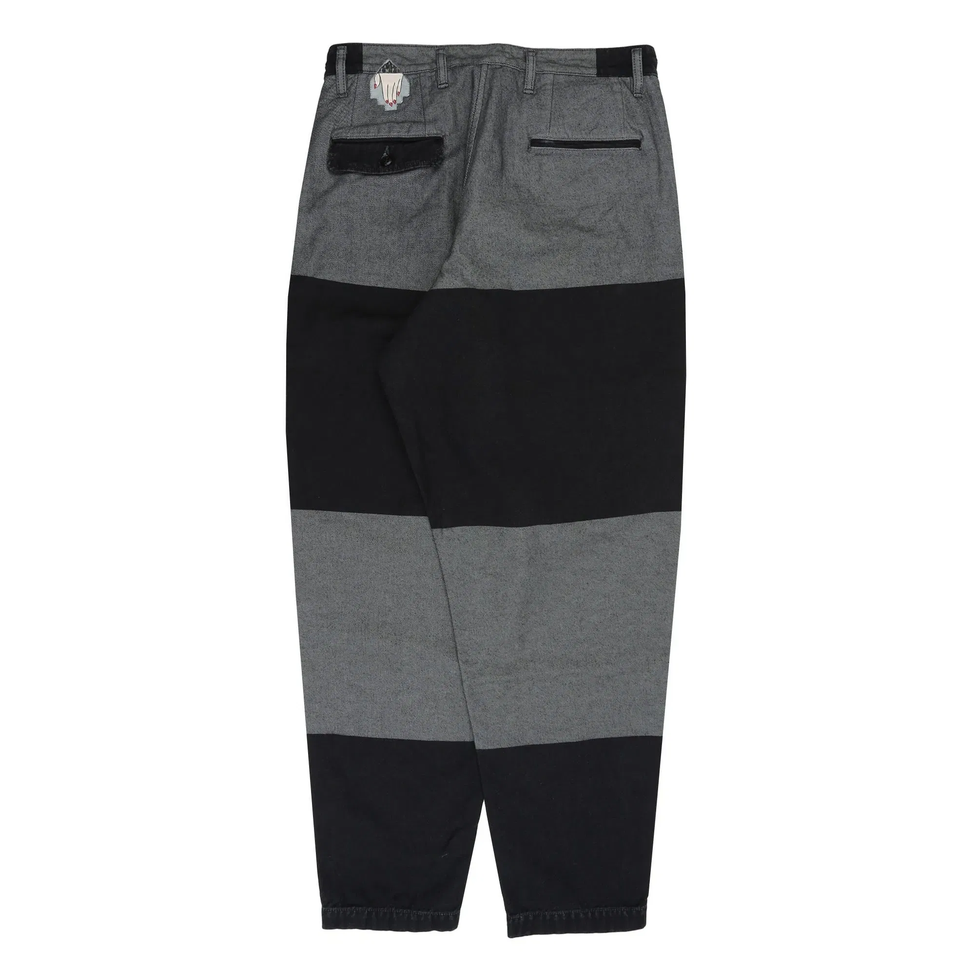 Cav Empt Overdye Stripe Two Tuck Pants - Grey