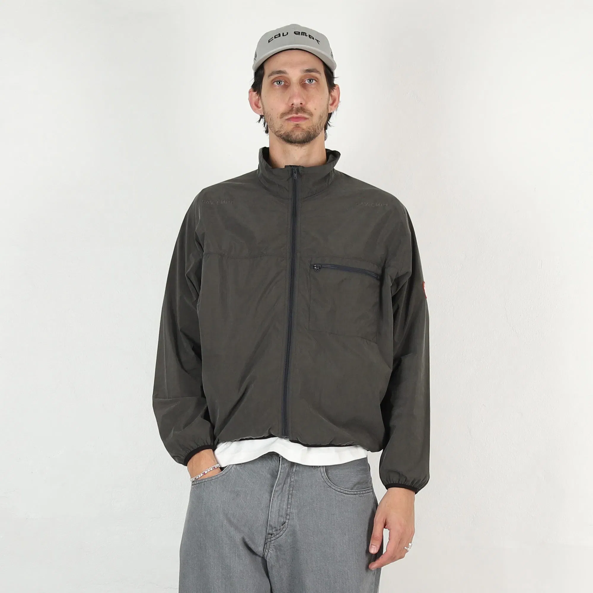 Cav Empt Light Ripstop Zip Jacket - Charcoal