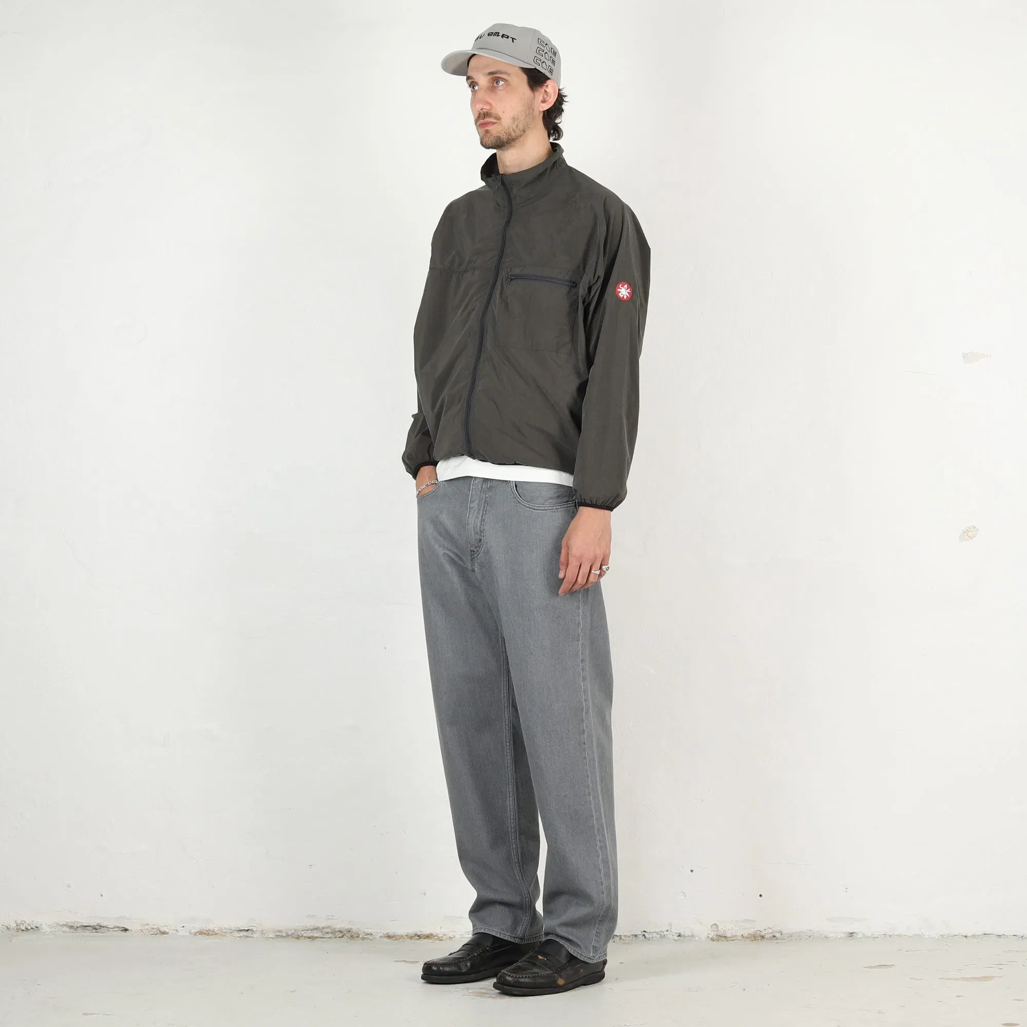 Cav Empt Light Ripstop Zip Jacket - Charcoal