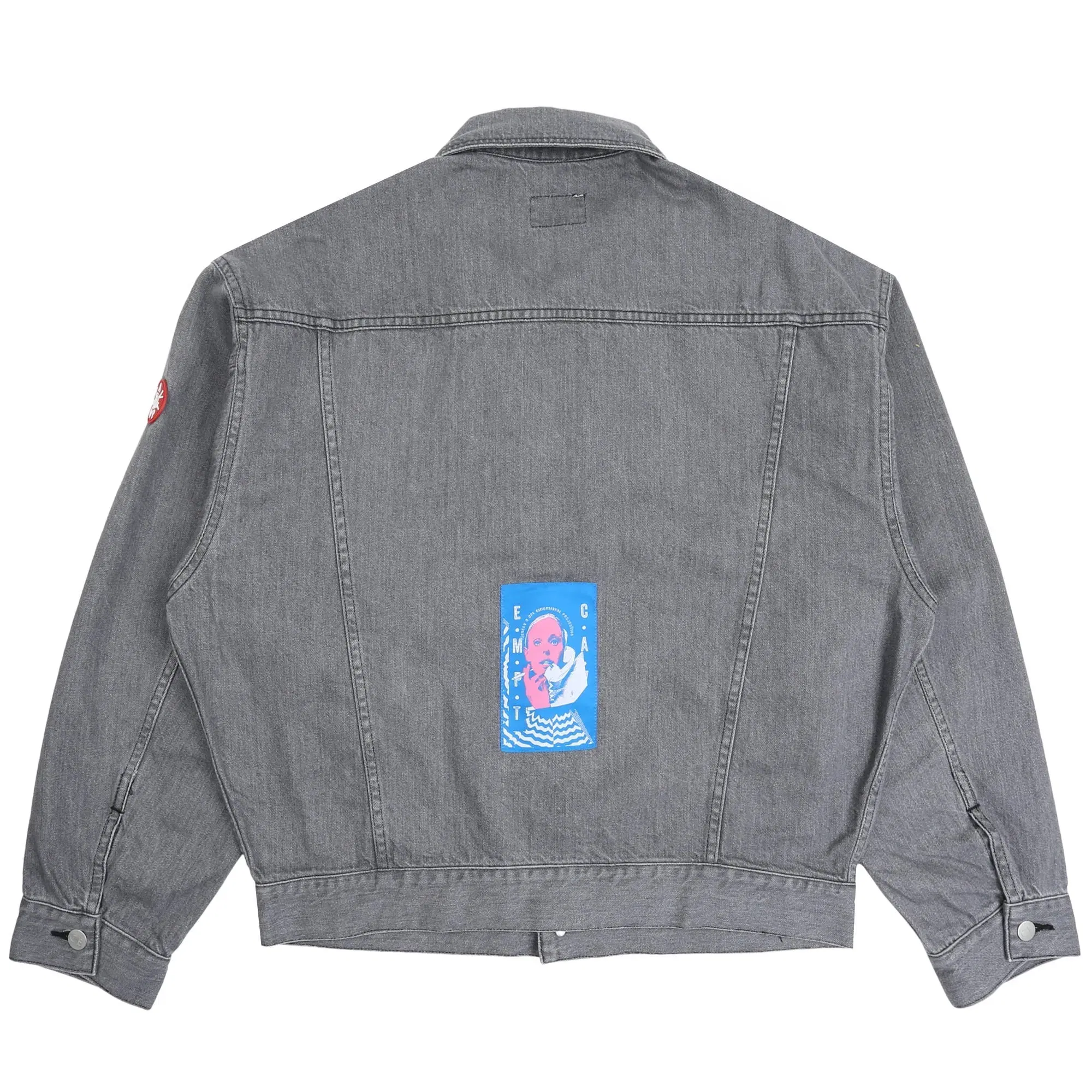 Cav Empt Washed Denim Trucker Jacket - Grey