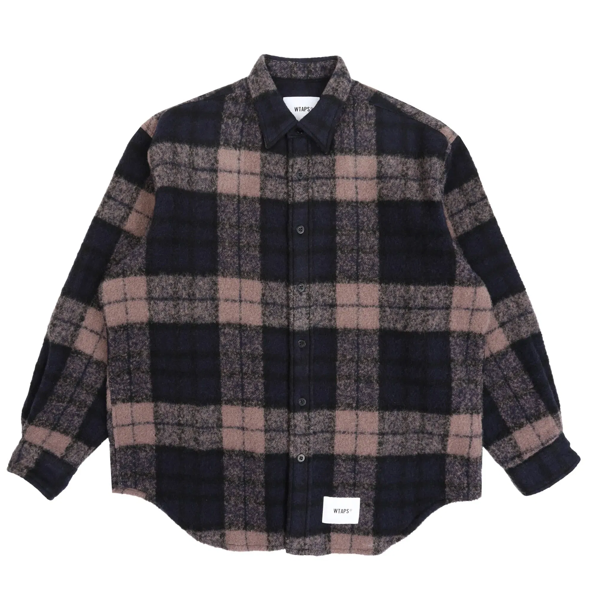 WTAPS TXT 02 LS Wony Tweed Shirt - Greige