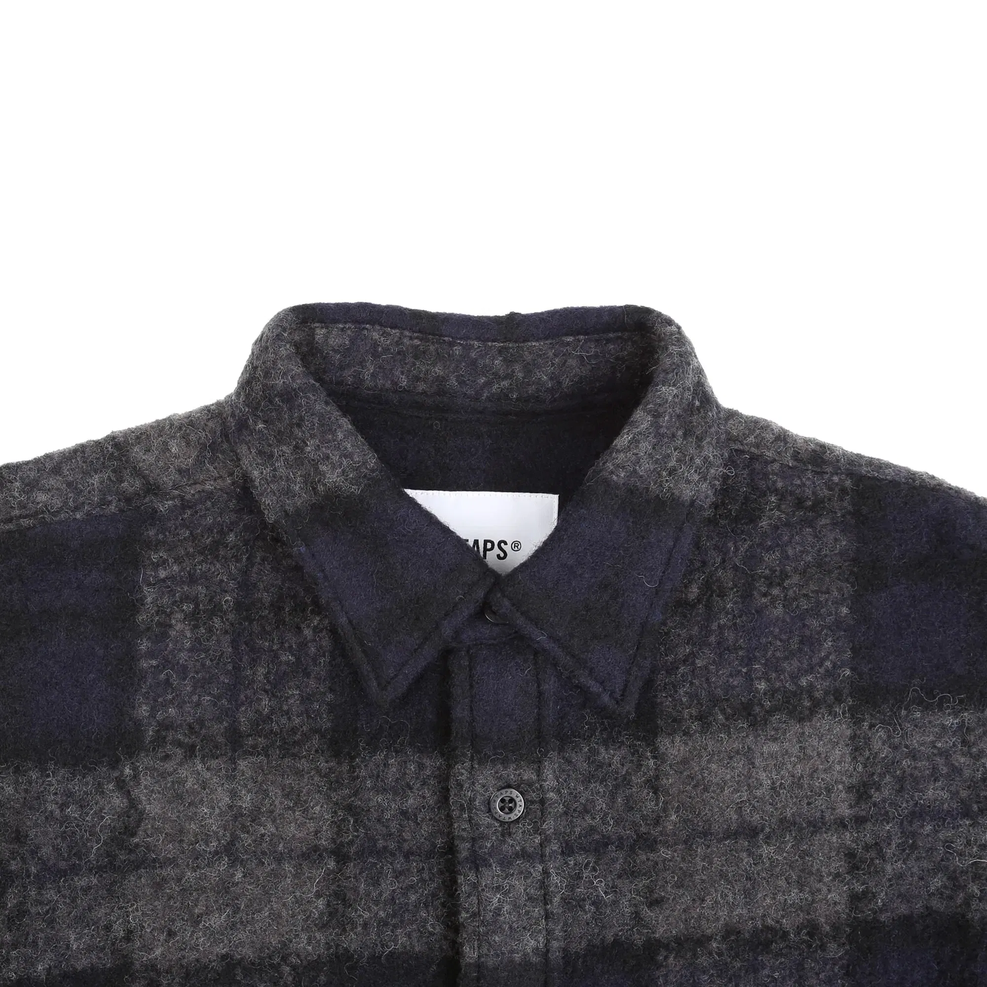 WTAPS TXT 02 LS Wony Tweed Shirt - Charcoal