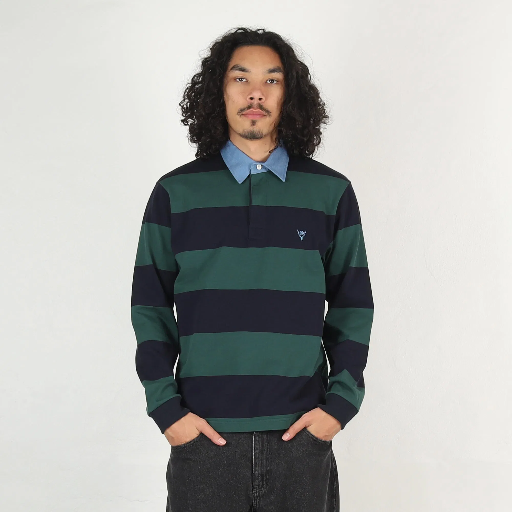 SOUTH2 WEST8 Rugger Shirt - Navy