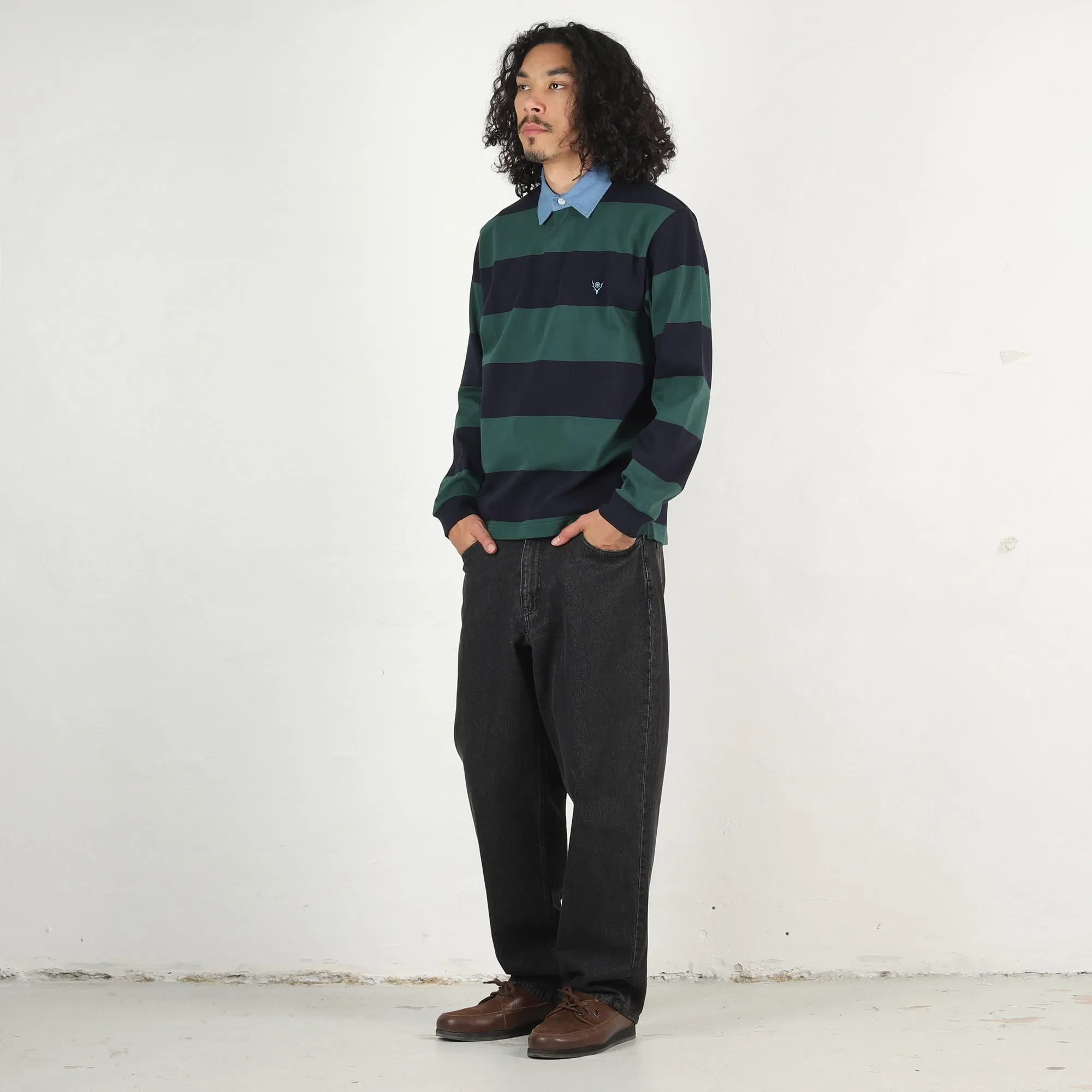 SOUTH2 WEST8 Rugger Shirt - Navy