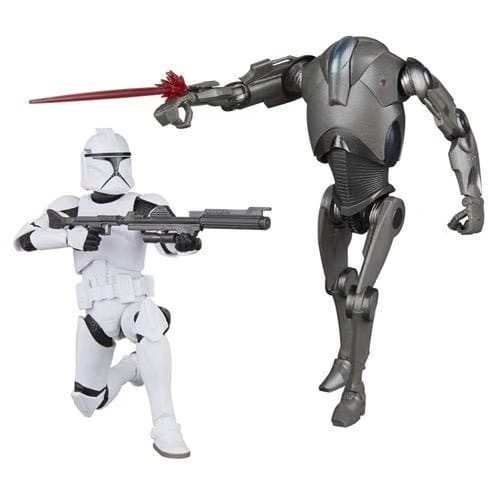 Hasbro Star Wars The Black Series Phase I Clone Trooper & Super Battle Droid 6-Inch Action Figures