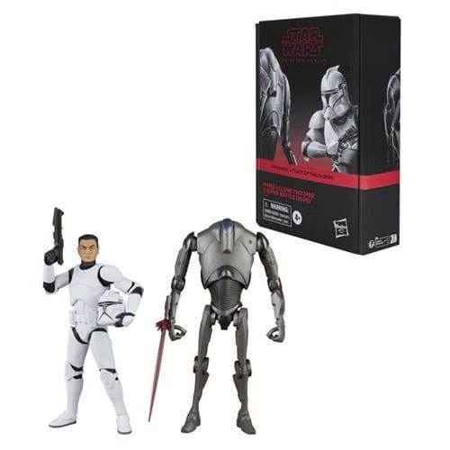 Hasbro Star Wars The Black Series Phase I Clone Trooper & Super Battle Droid 6-Inch Action Figures