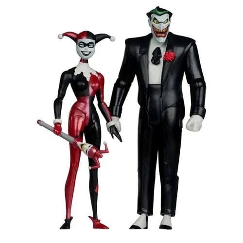 DC Direct Batman Animated Harley Quinn and The Joker Mad Love 6-Inch Action Figure 2-Pack & Comic - Gold Label Exclusive